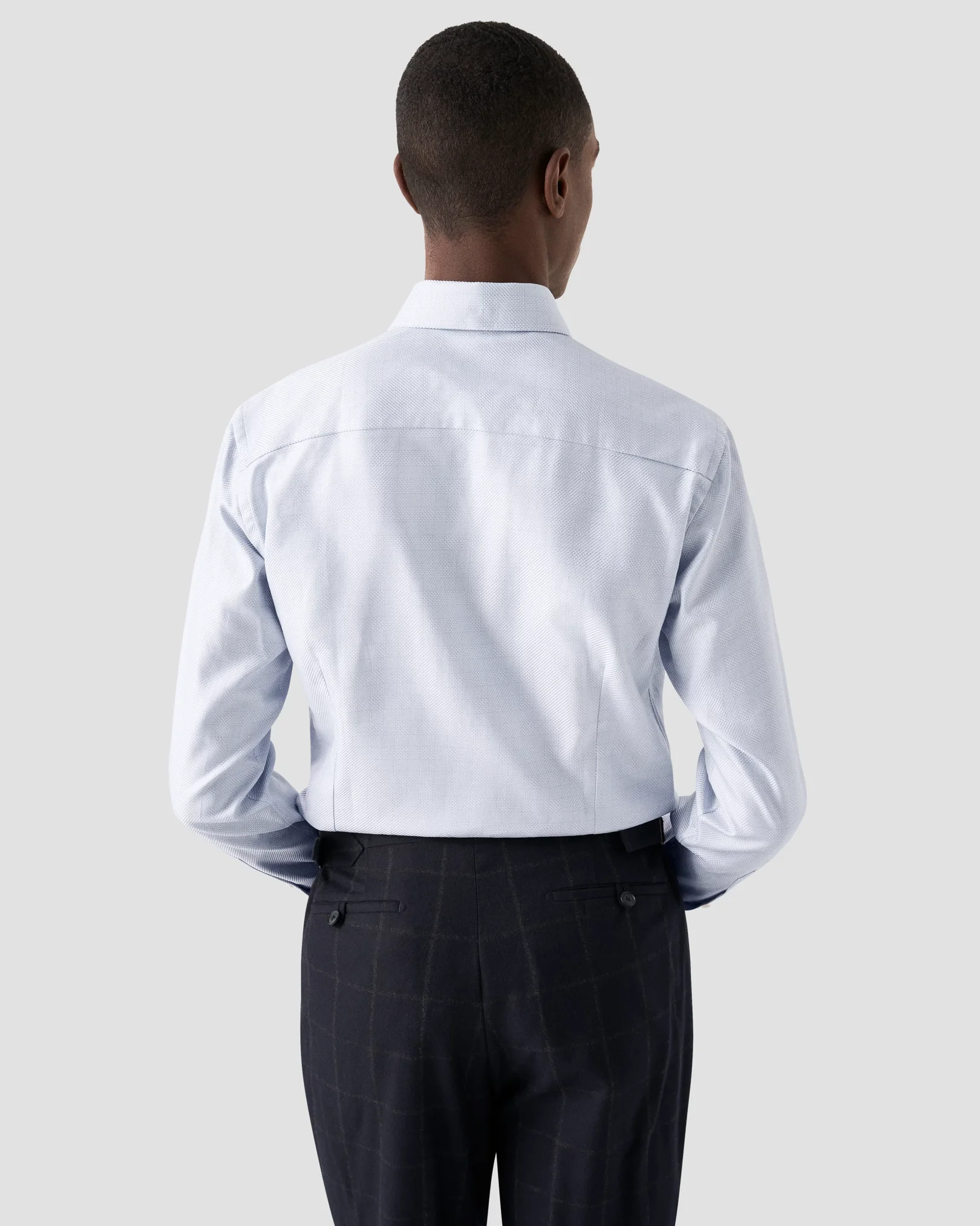 Eton - light grey textured twill