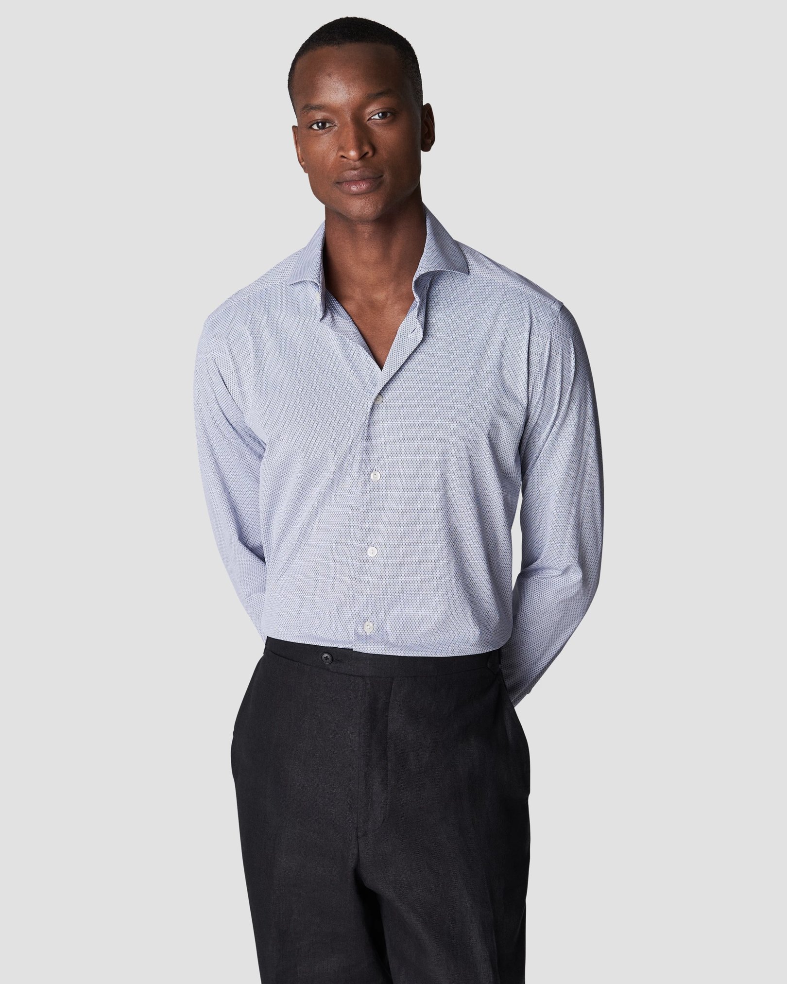Eton - dark blue 4 way stretch