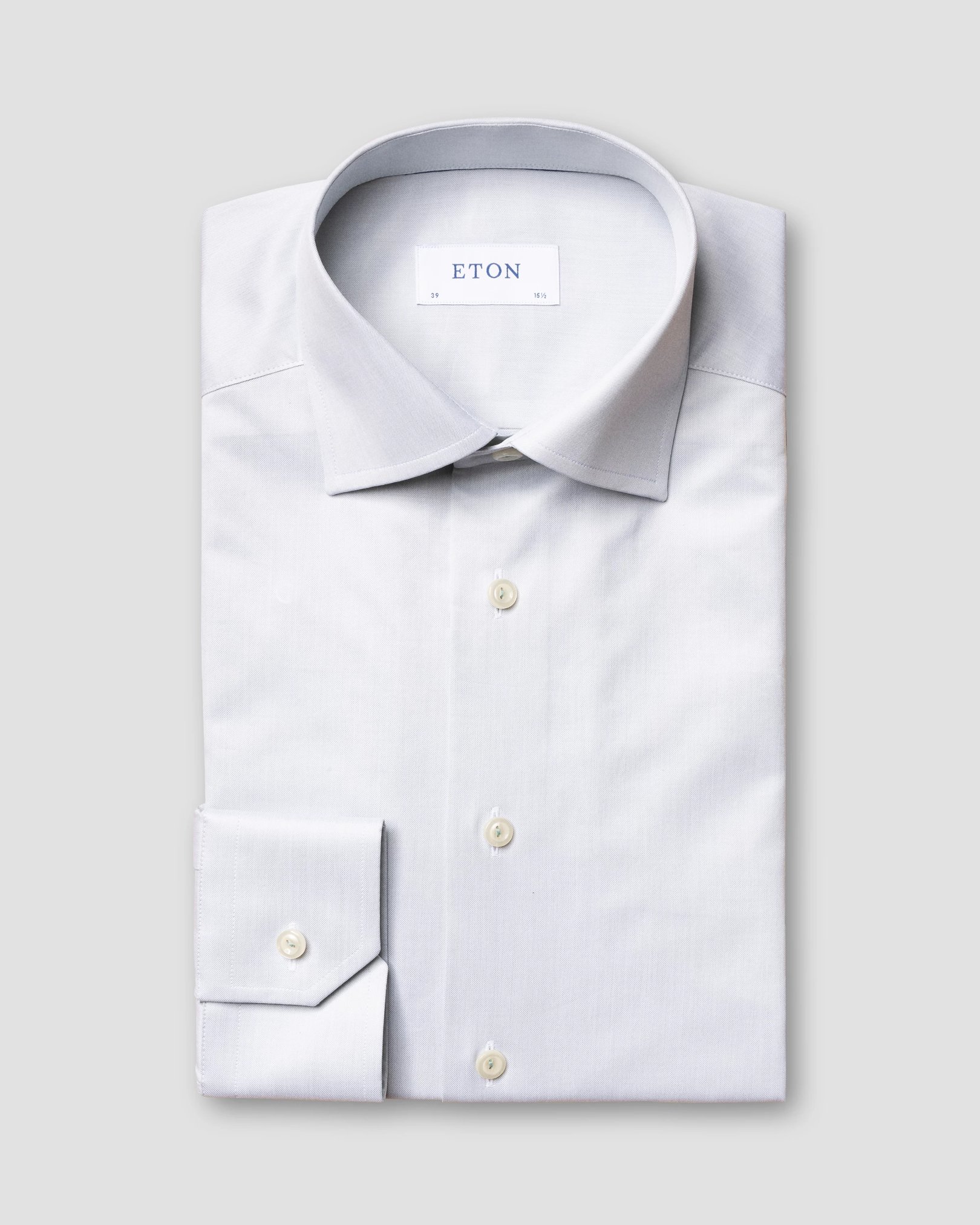 Eton - light green signature twill shirt
