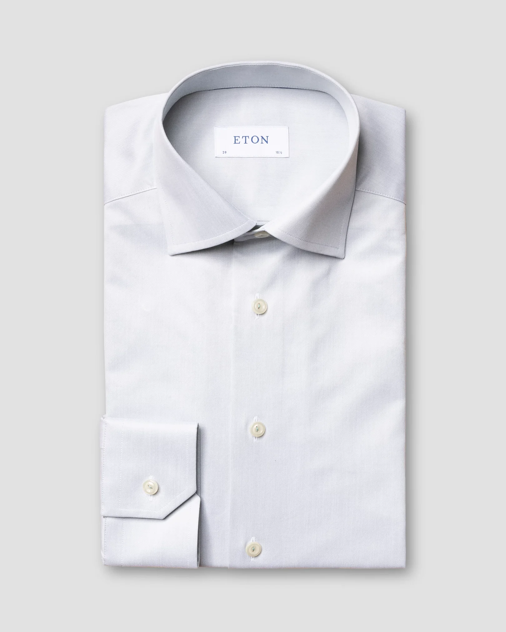 Eton - light green signature twill shirt