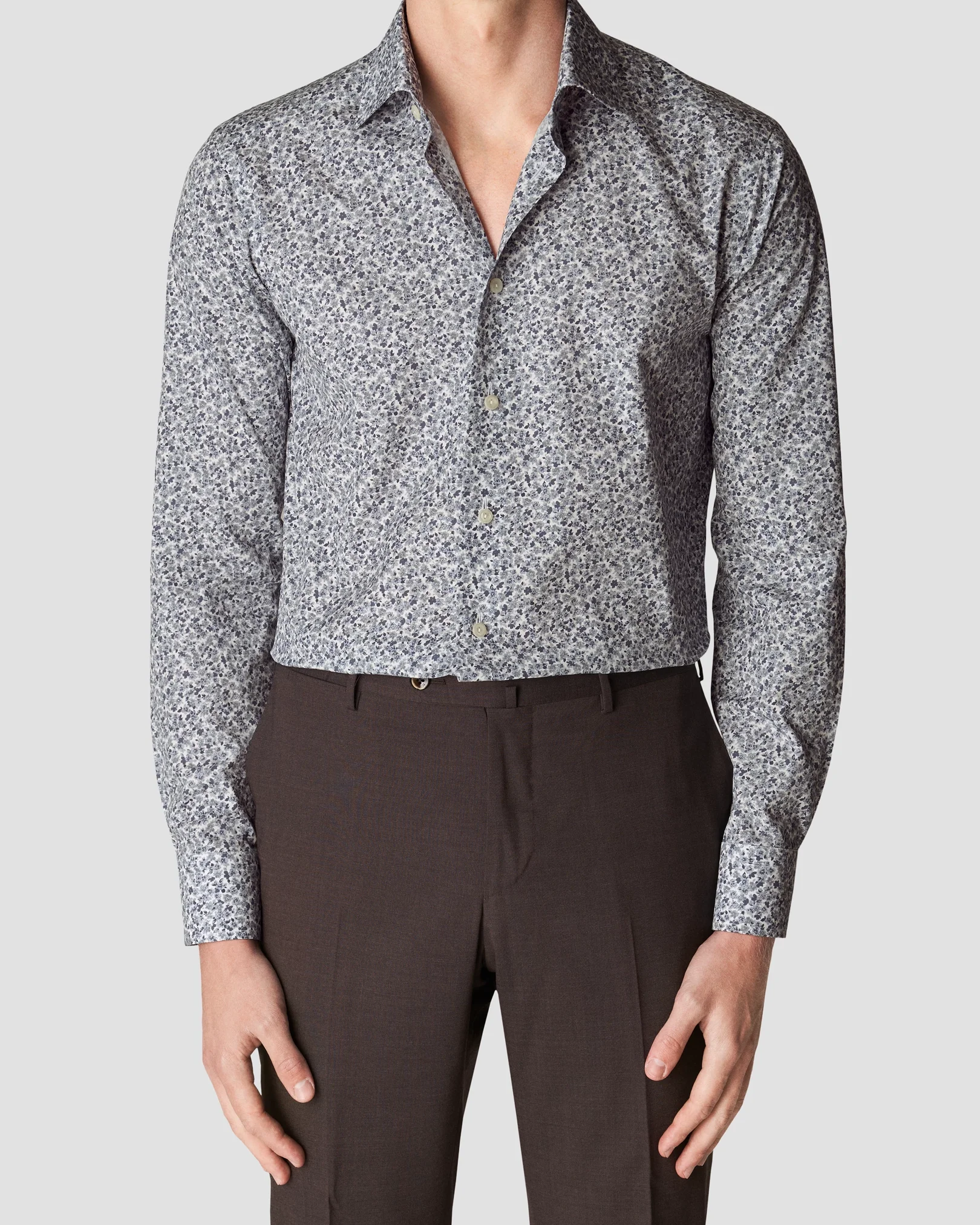 Eton - mid grey poplin
