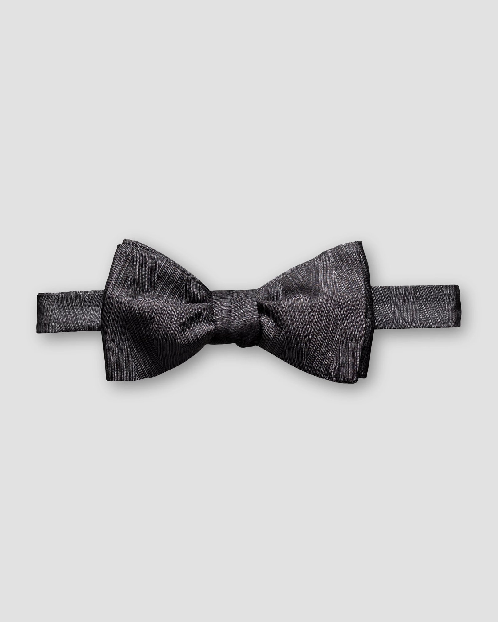 Eton - gray patterned silk bowtie dressed