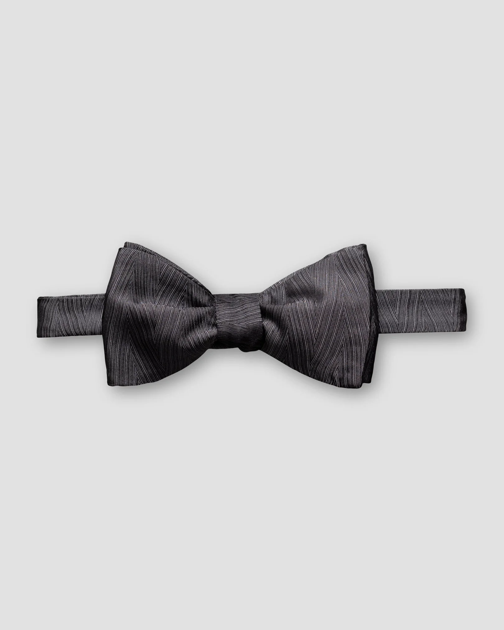 Eton - Gray Patterned Silk Bow Tie - Ready Tied