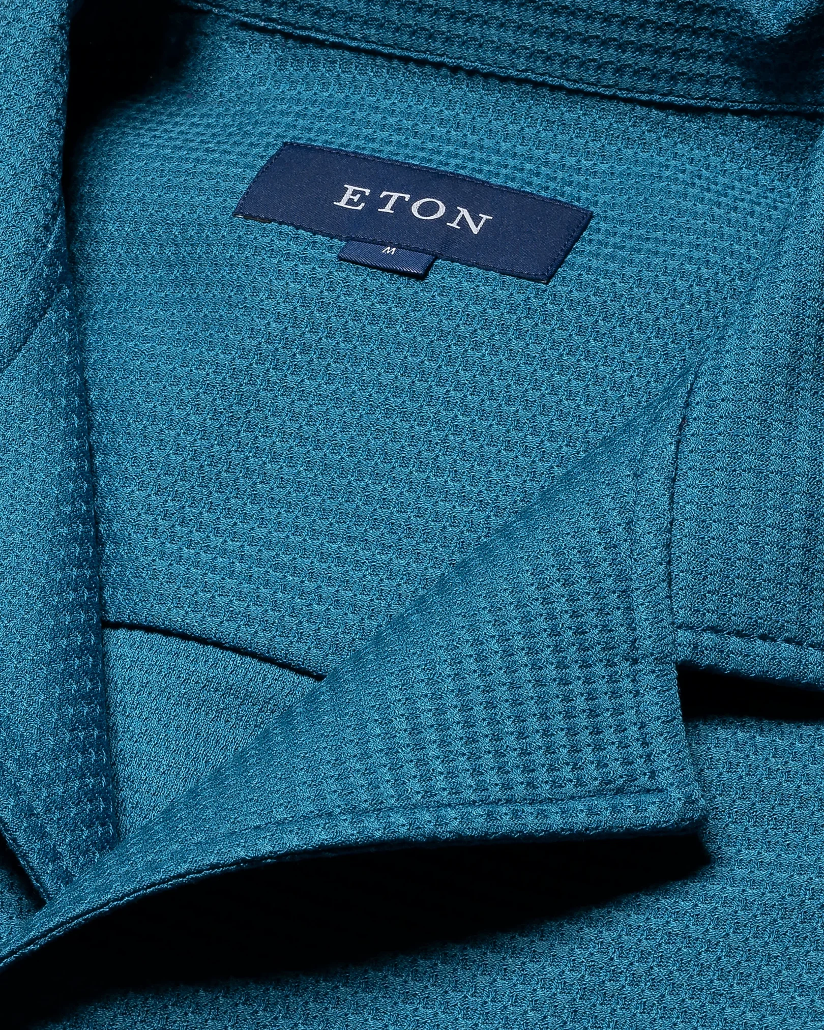 Eton - mid blue jaquard jersey