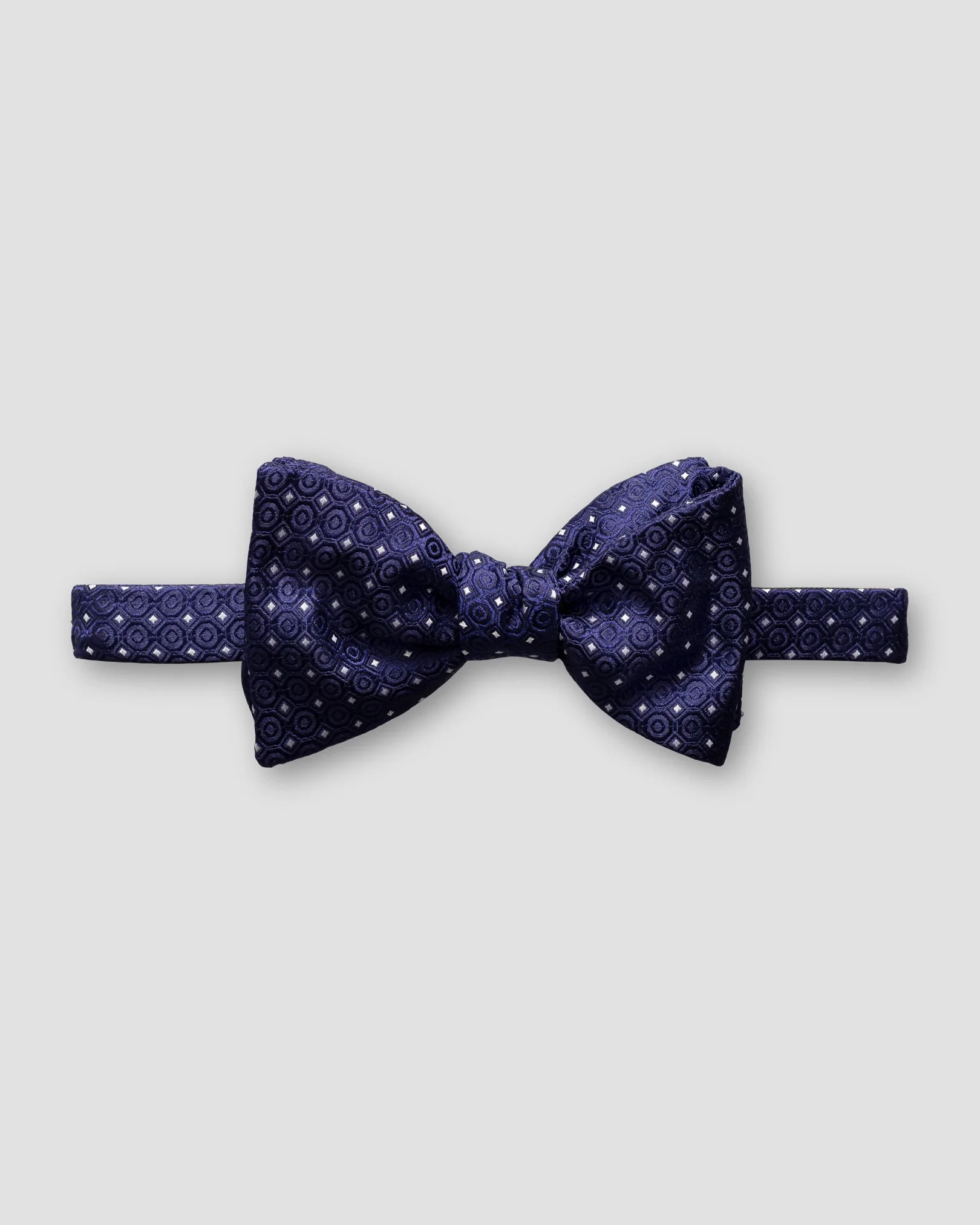 Eton - navy dotted bow tie self tied
