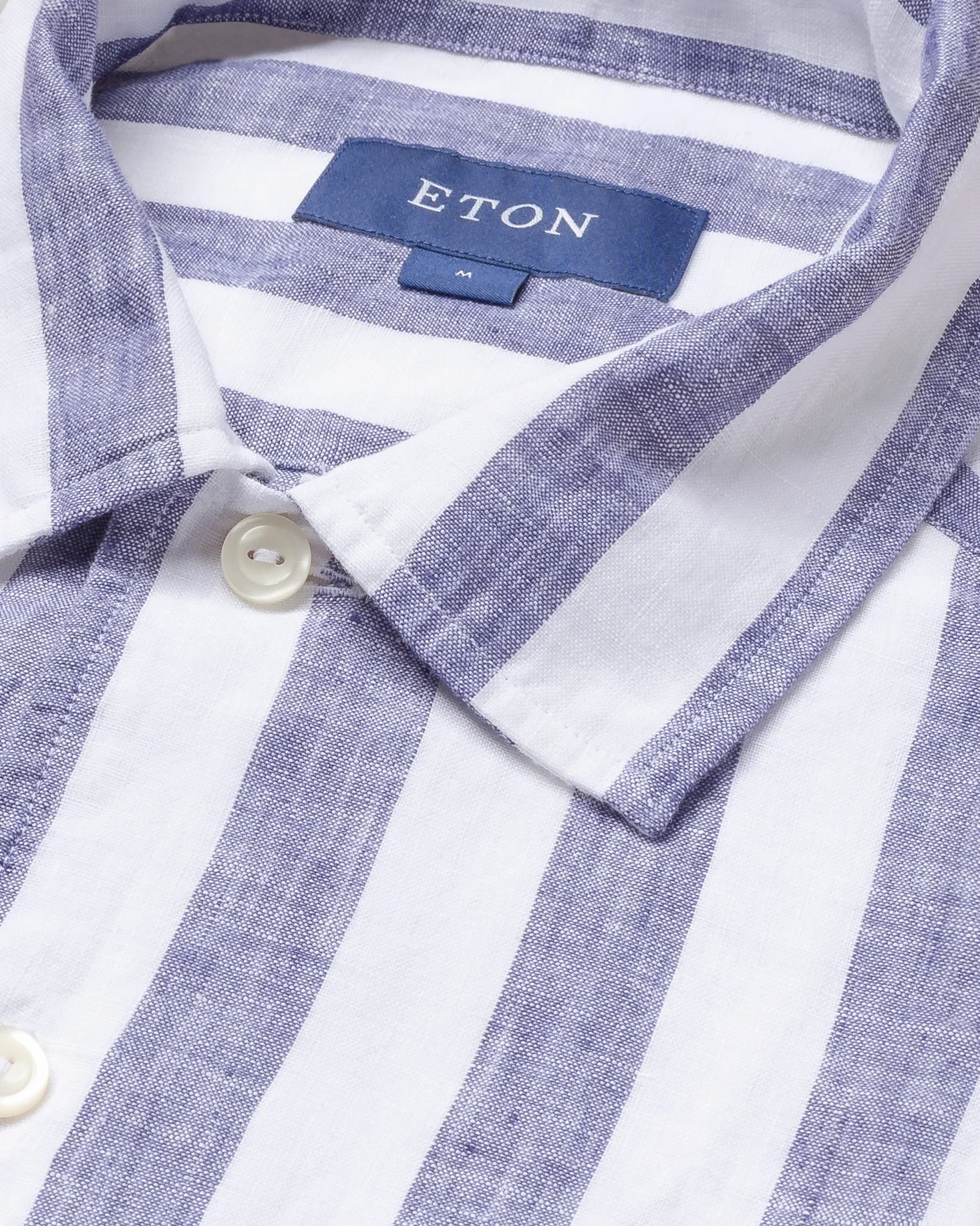 Eton - blue striped linen shirt