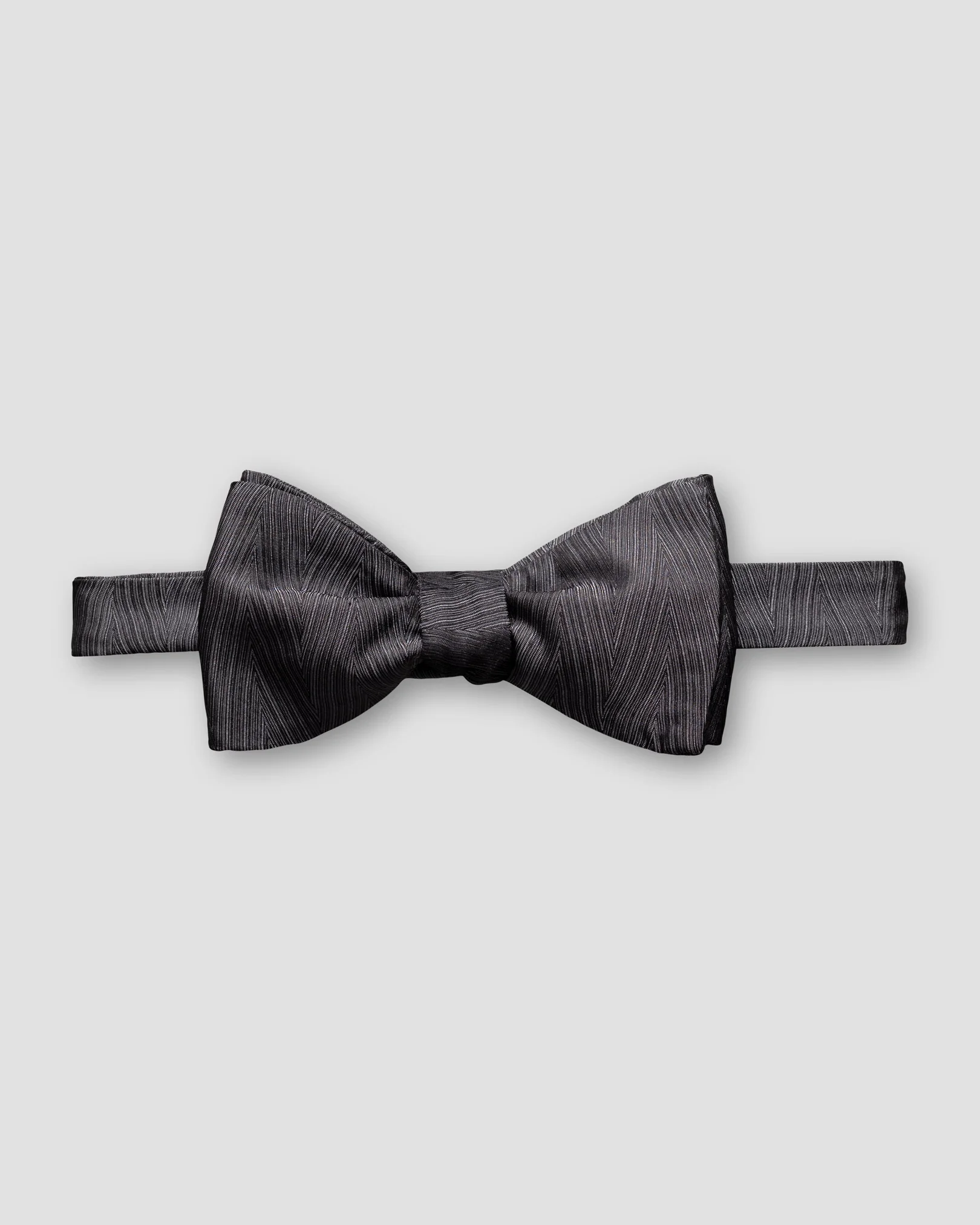 Eton - Gray Patterned Silk Bow Tie – Self Tied