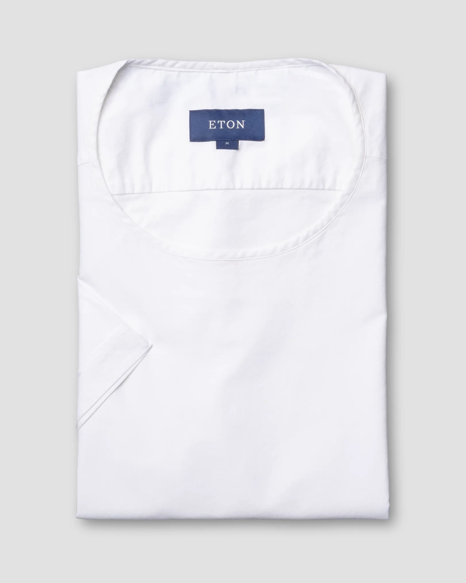 Eton - white t shirt in woven twill