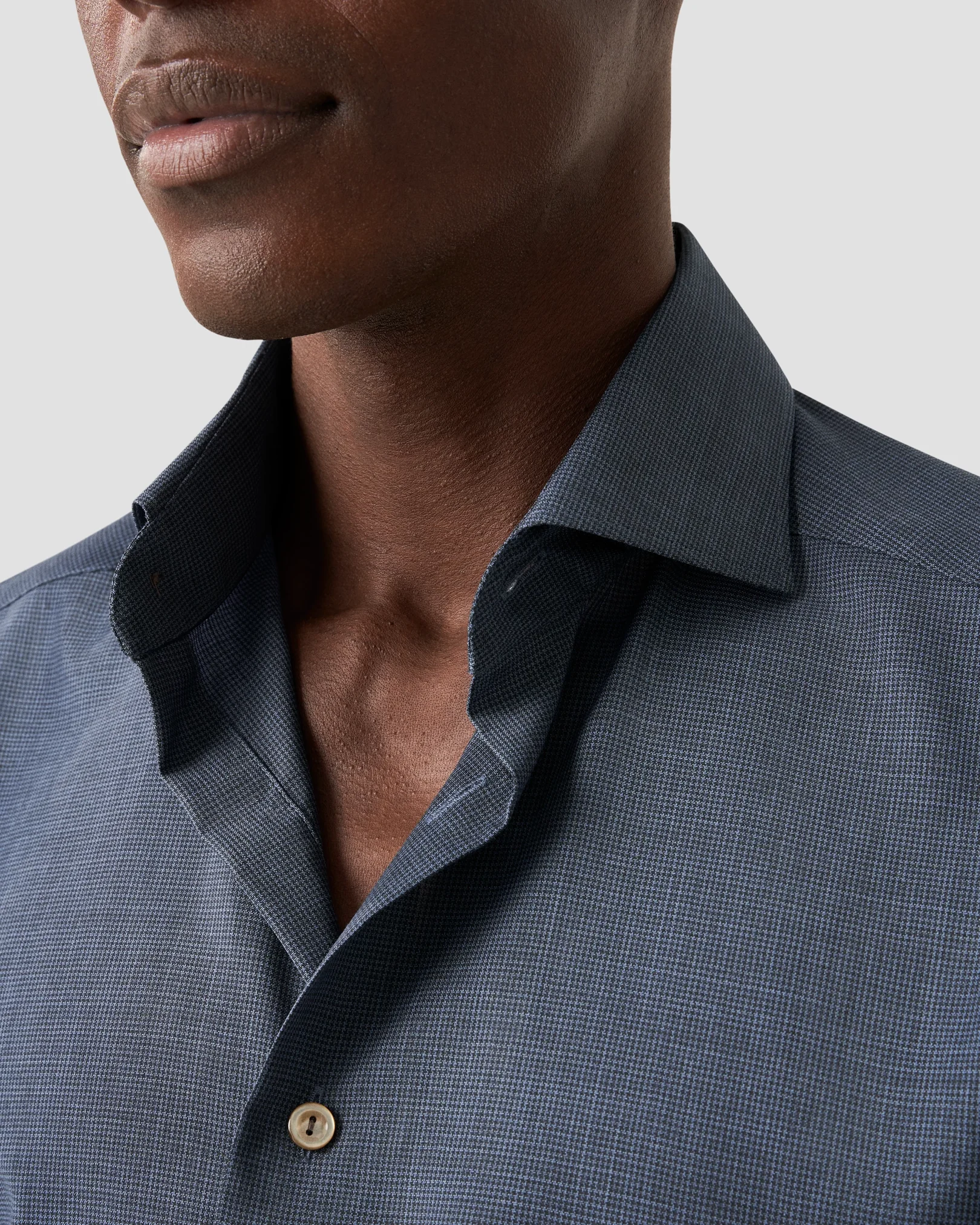 Eton - dark blue super merino shirt