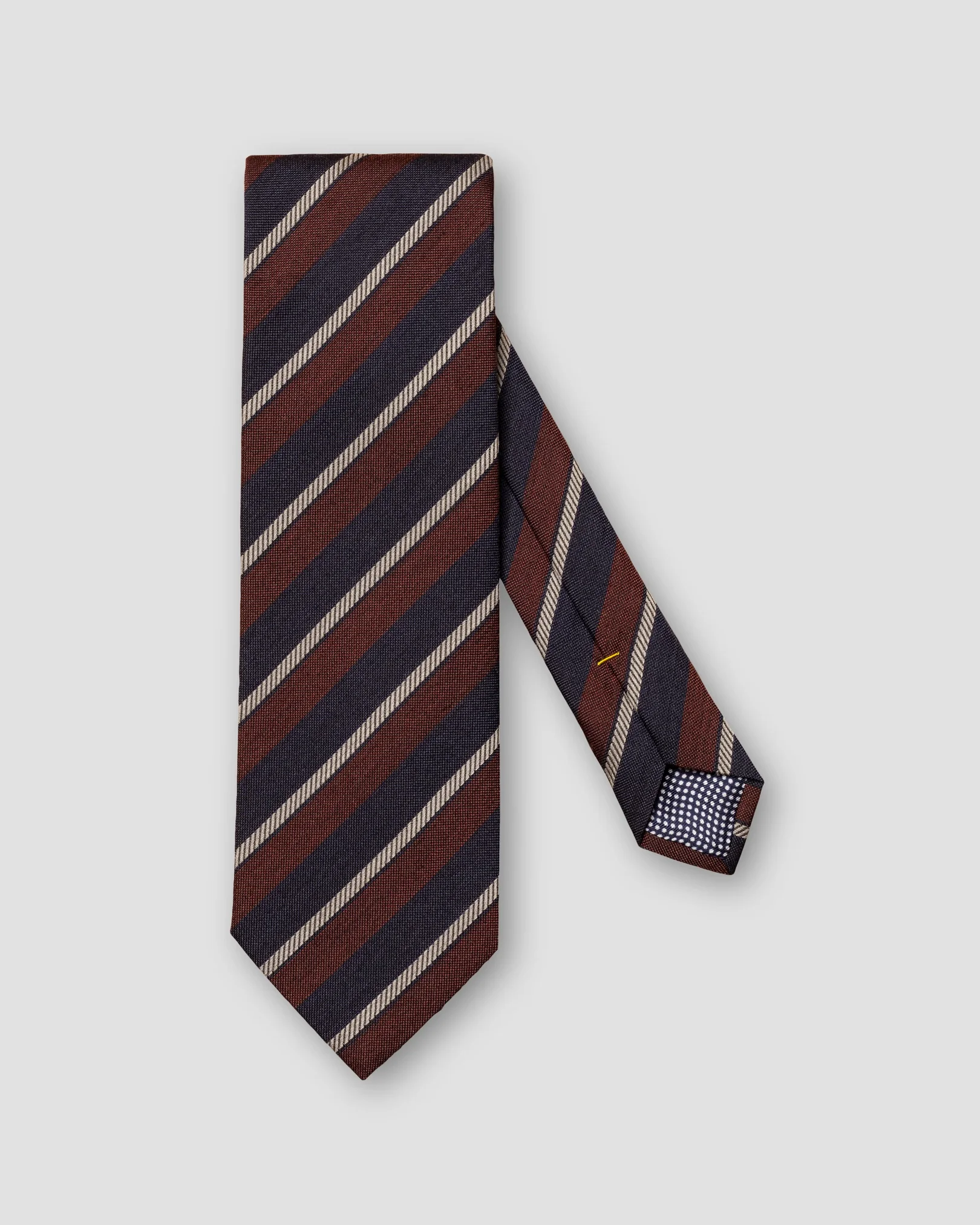 Eton - burgundy striped wool silk tie