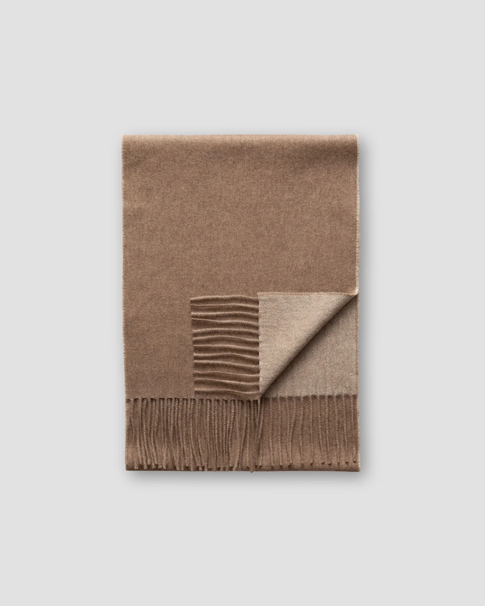 Eton - buff double sided luxury cashmere scarf