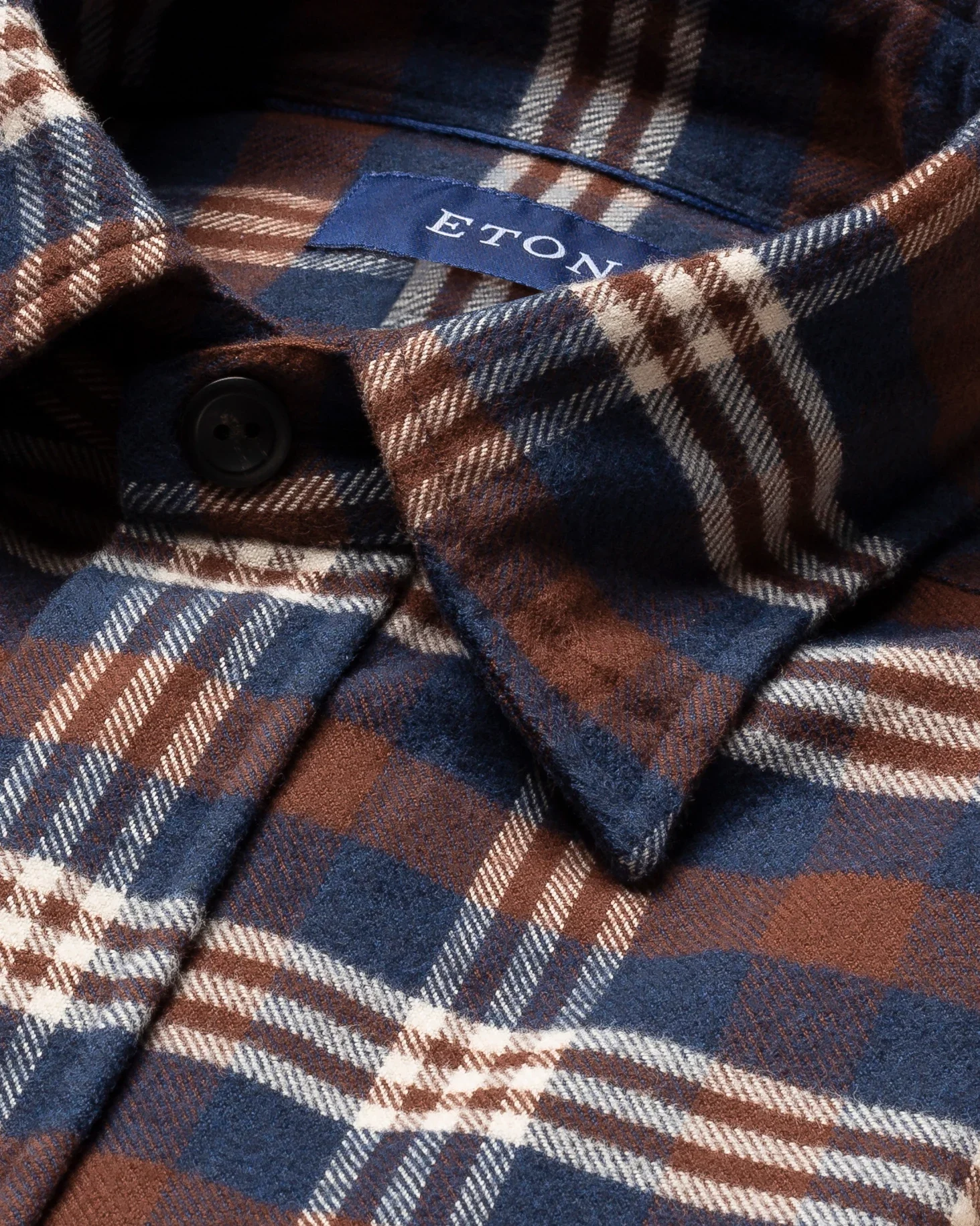 Eton - blue red checked four pocket overshirt