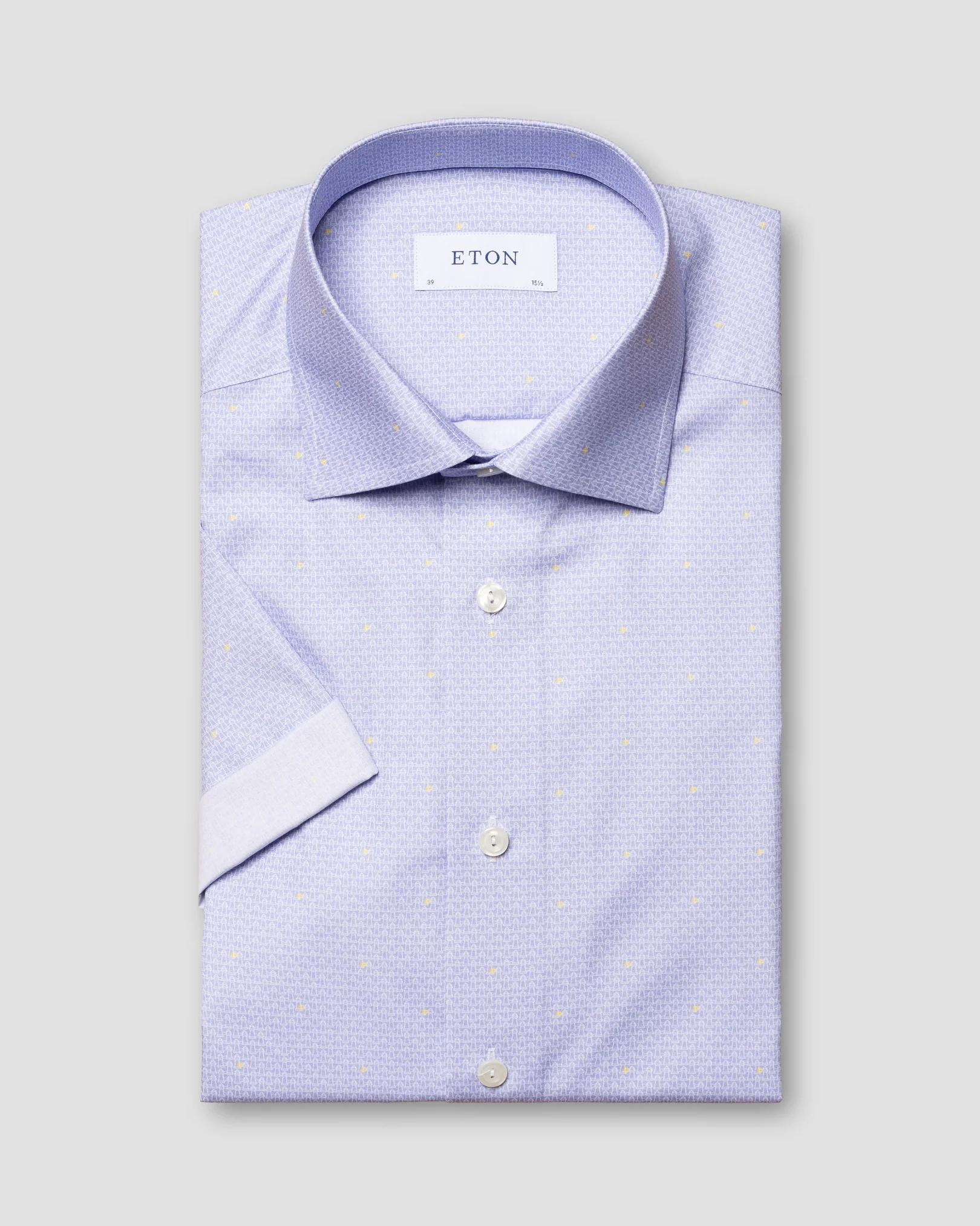 Eton - light blue polin shrts short sleeve