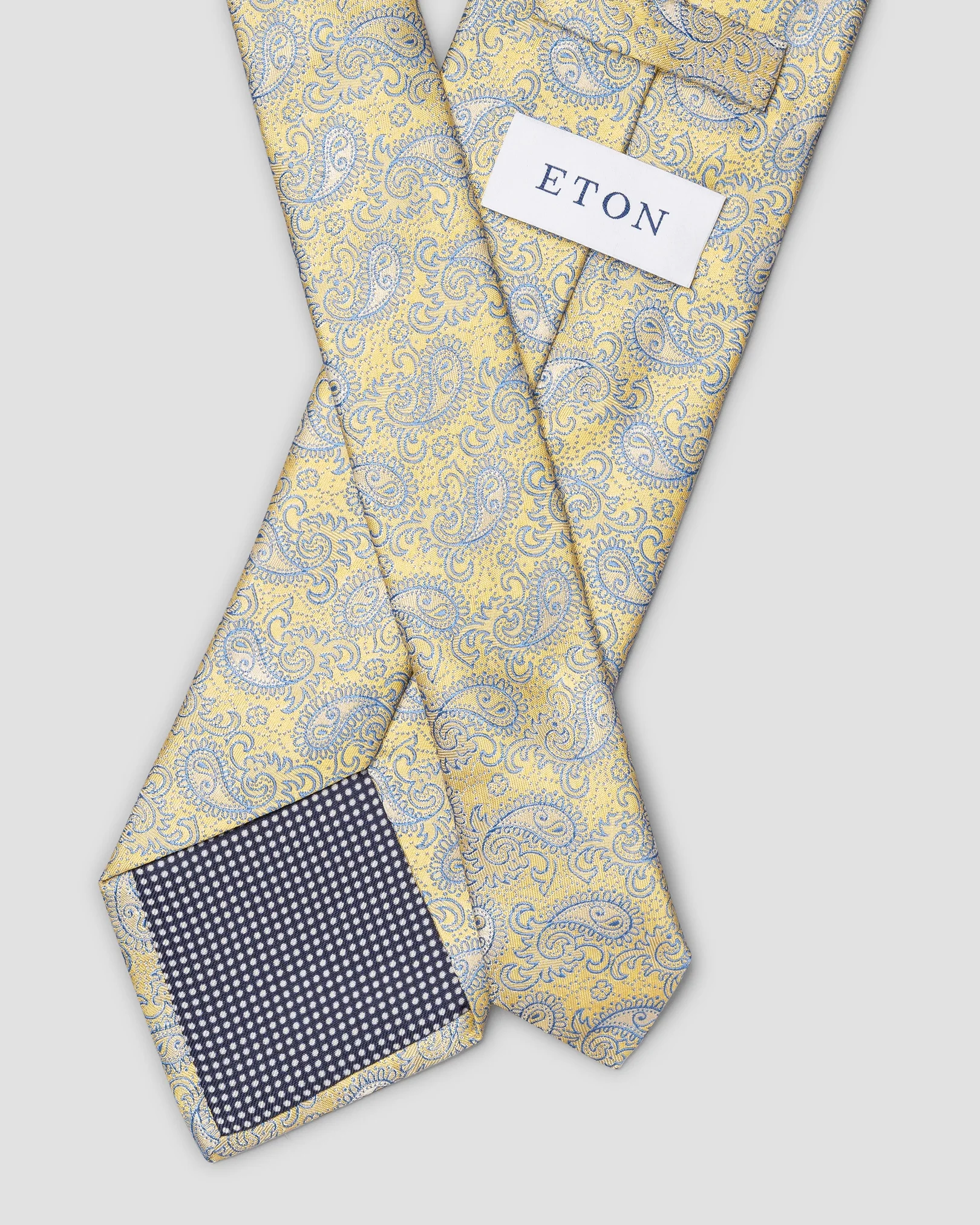 Eton - yellow pure silk tie