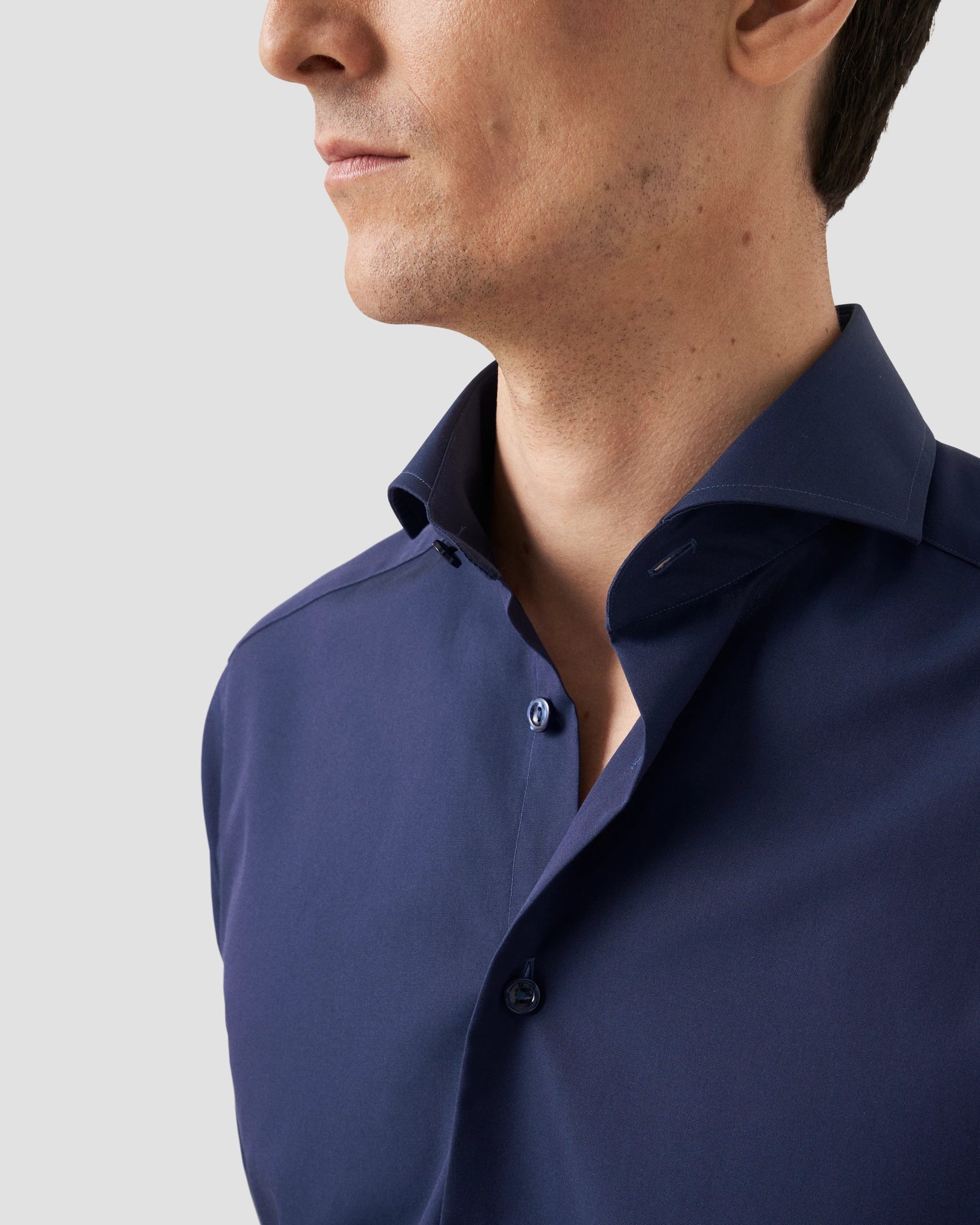Eton - navy blue poplin