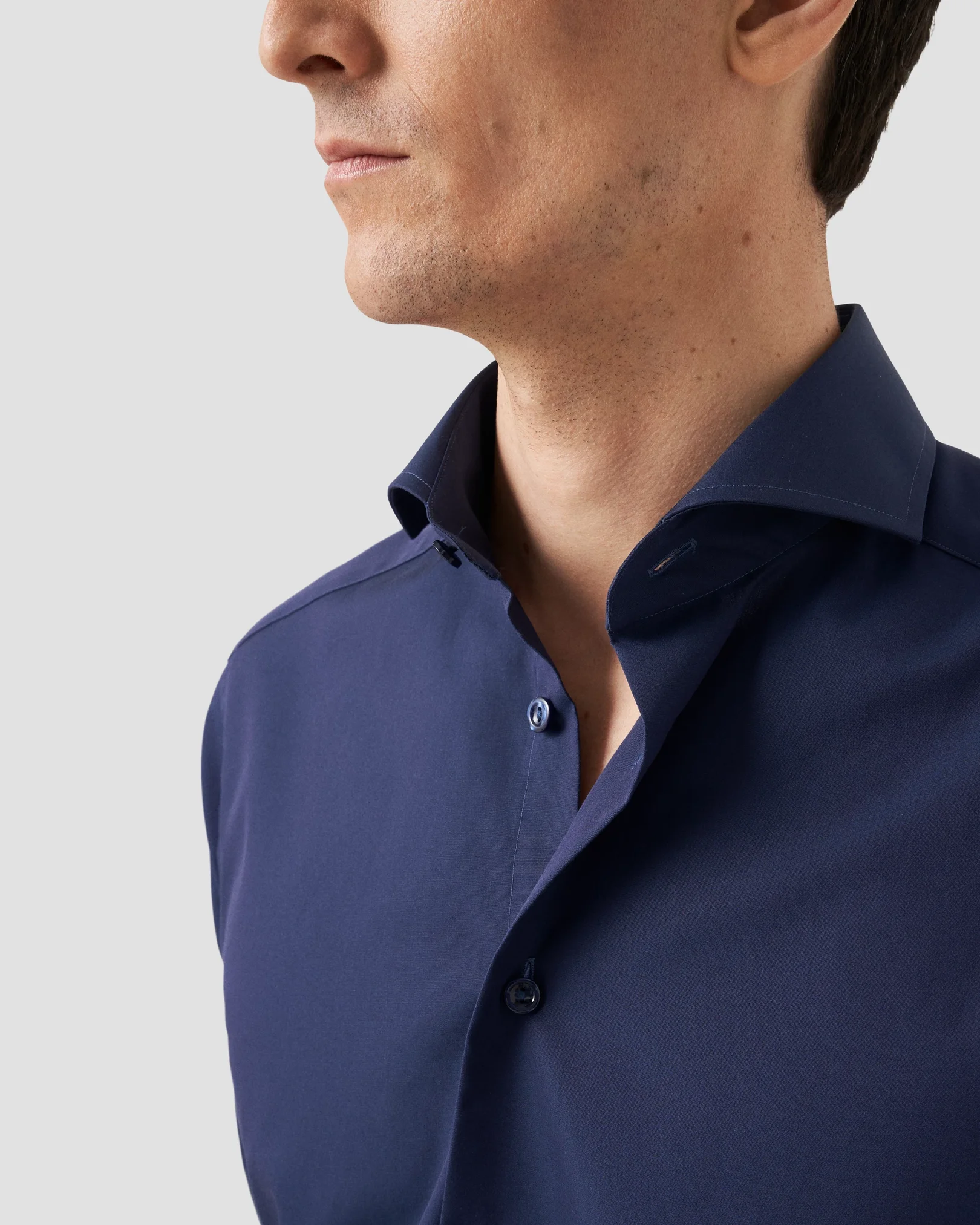 Eton - navy blue poplin