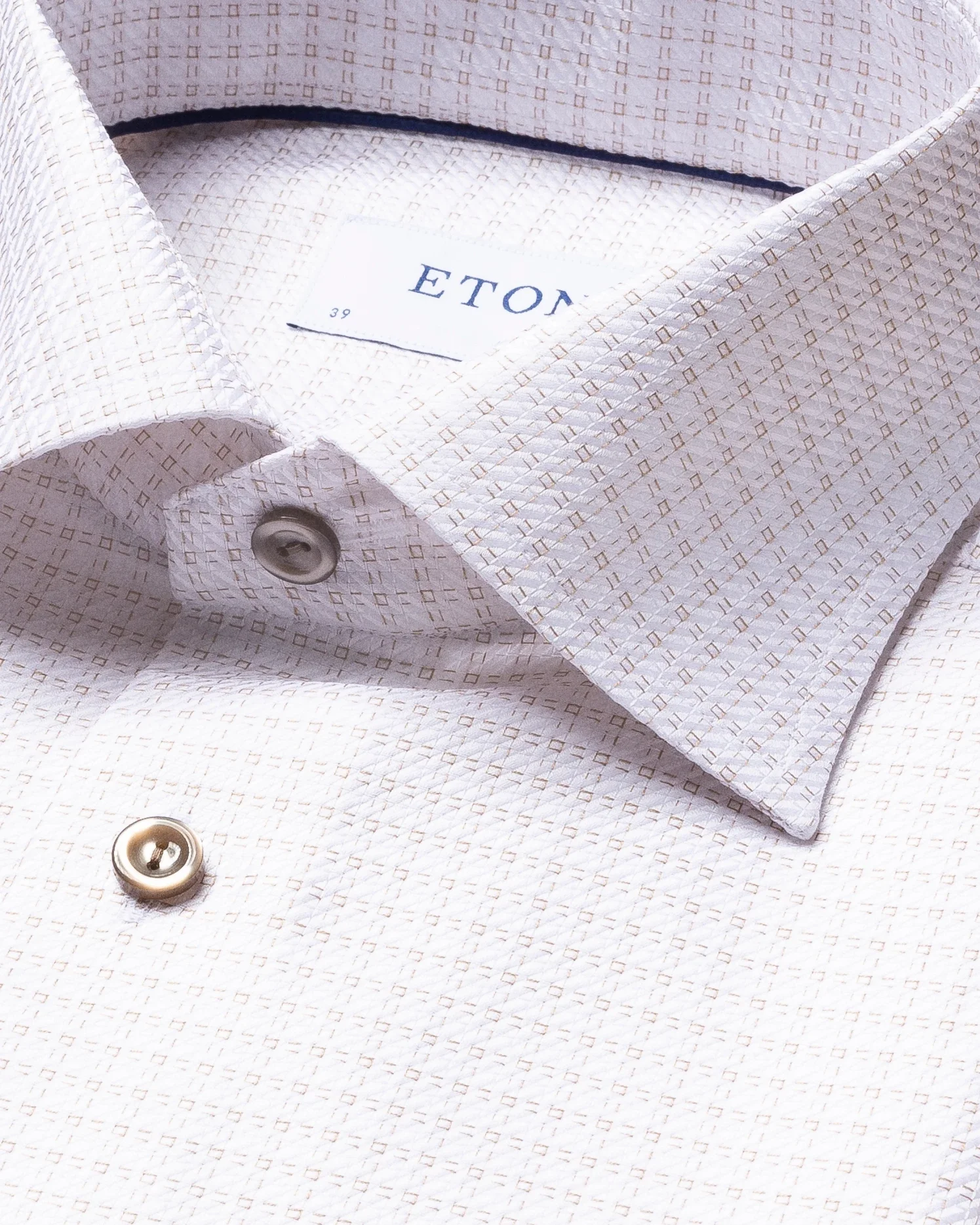 Eton - white check king twill