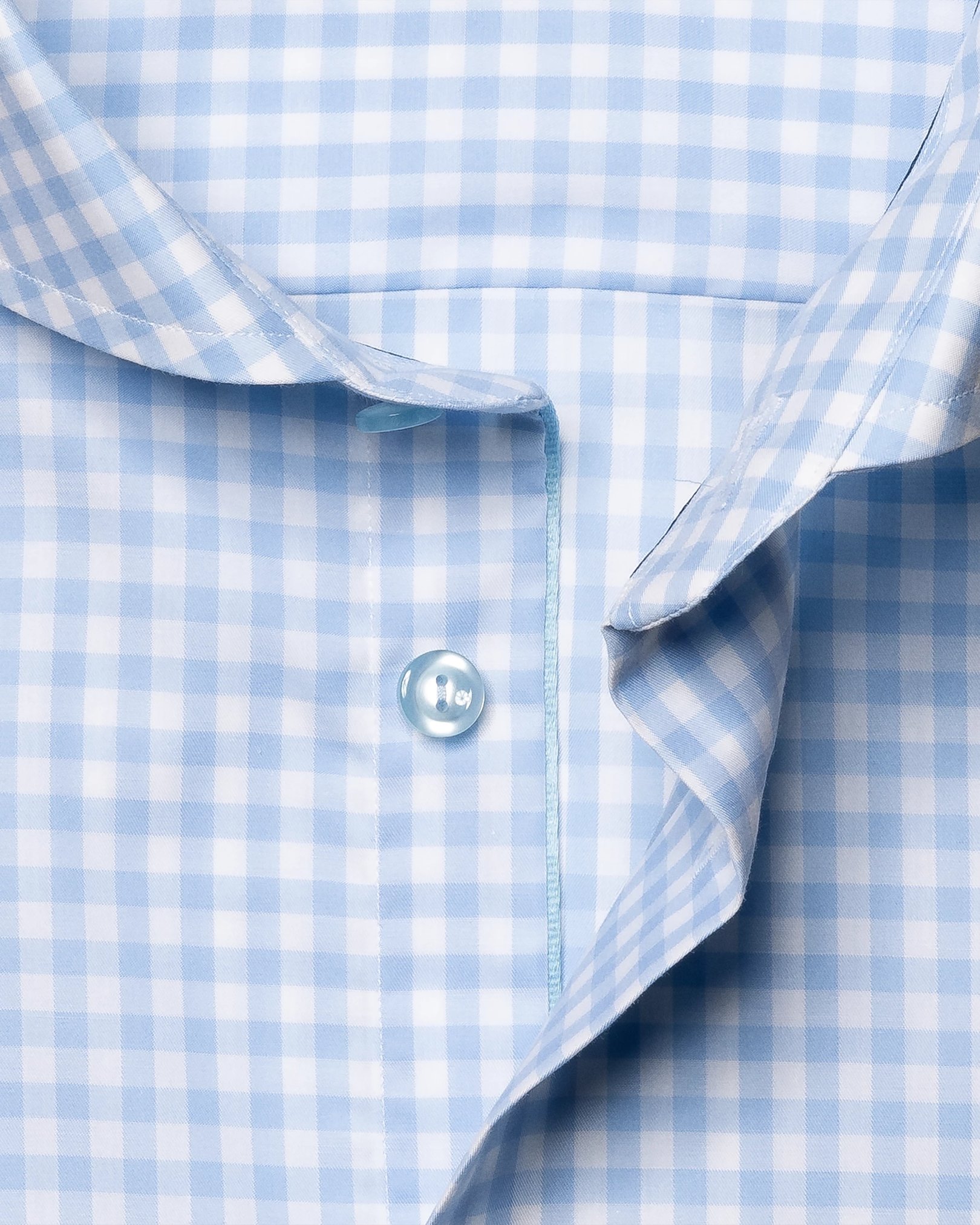 Eton - light blue fine twill extreme cutaway