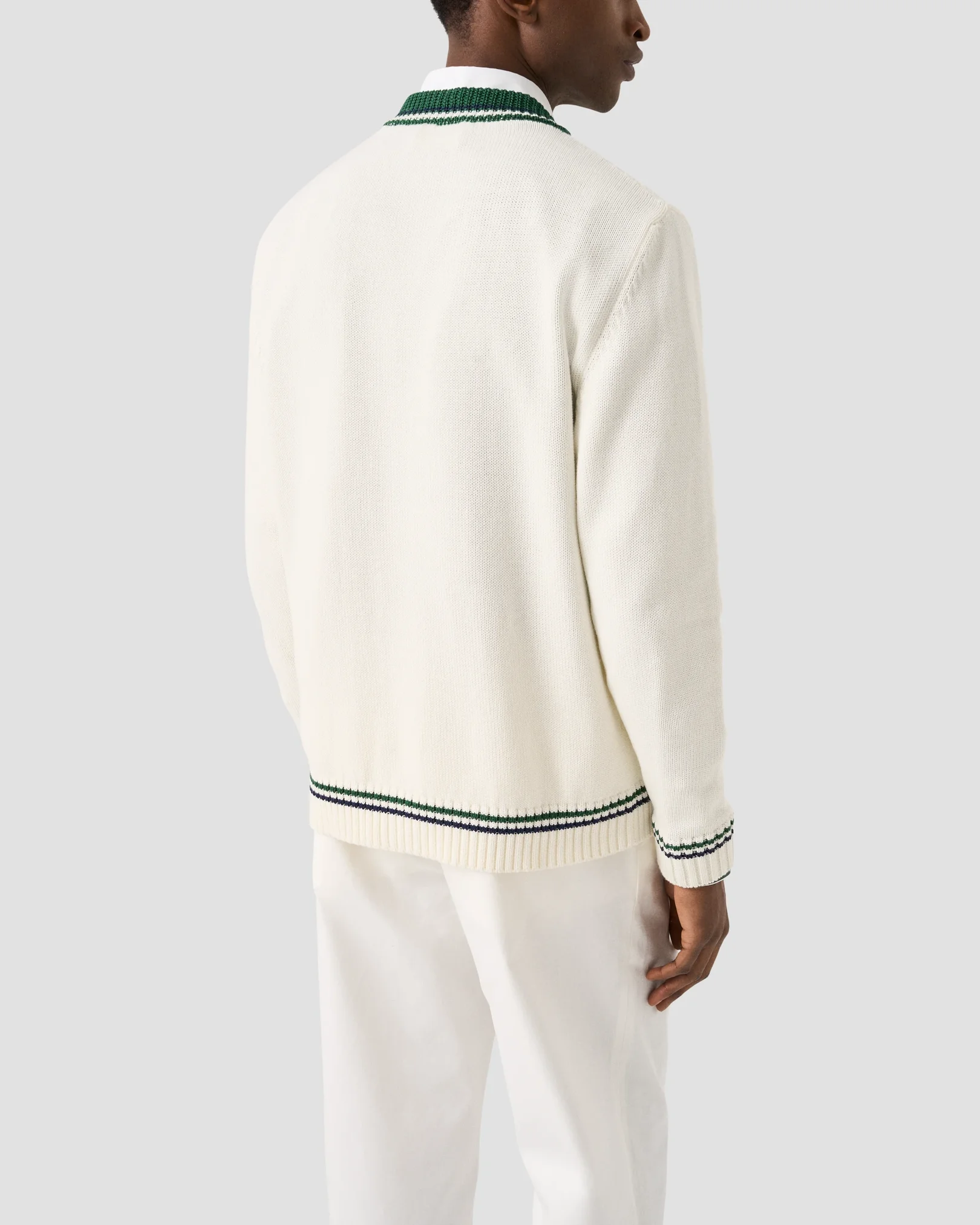 Eton - eton x tretorn cotton v neck cardigan