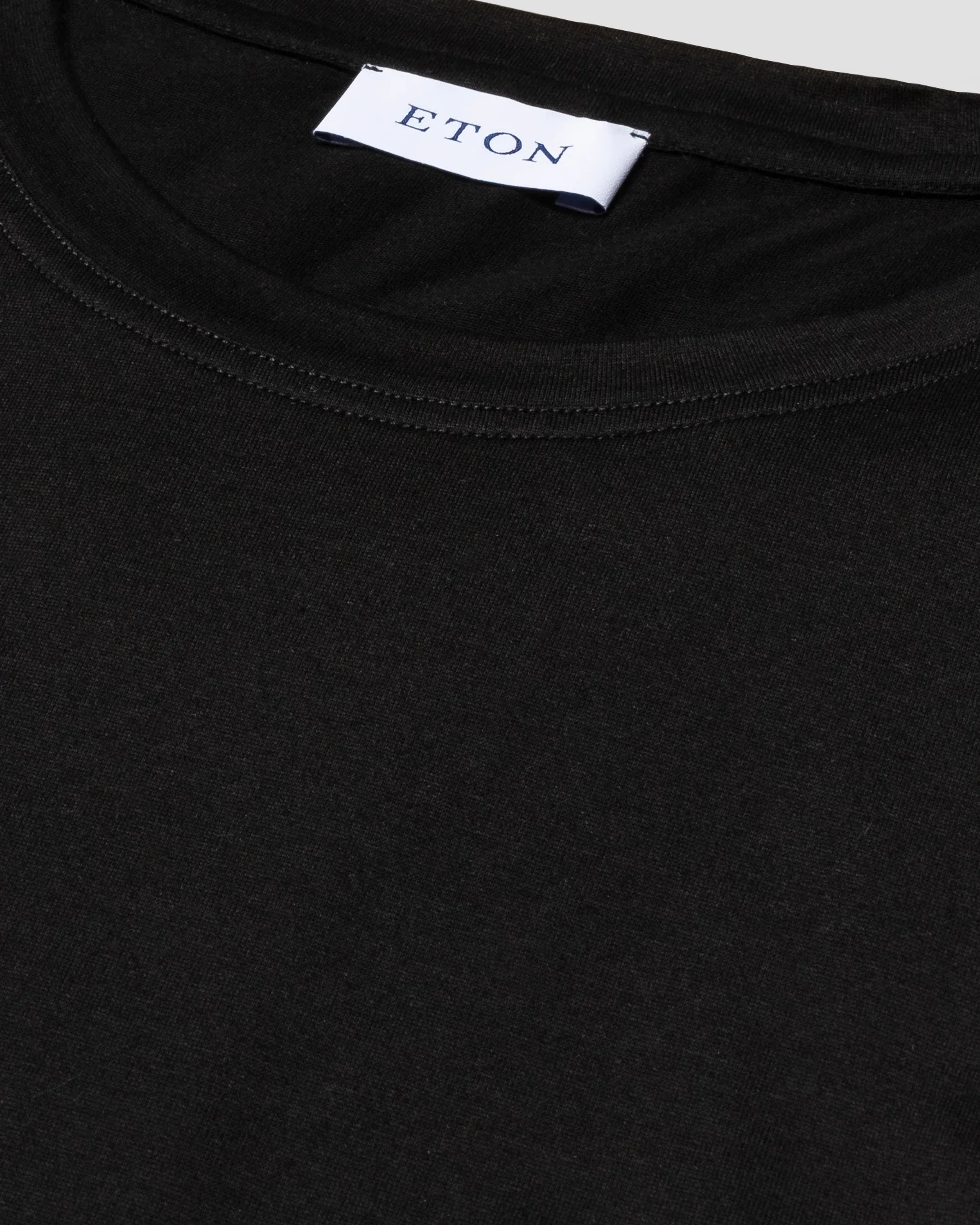 Eton - black filo di scozia cotton t shirt