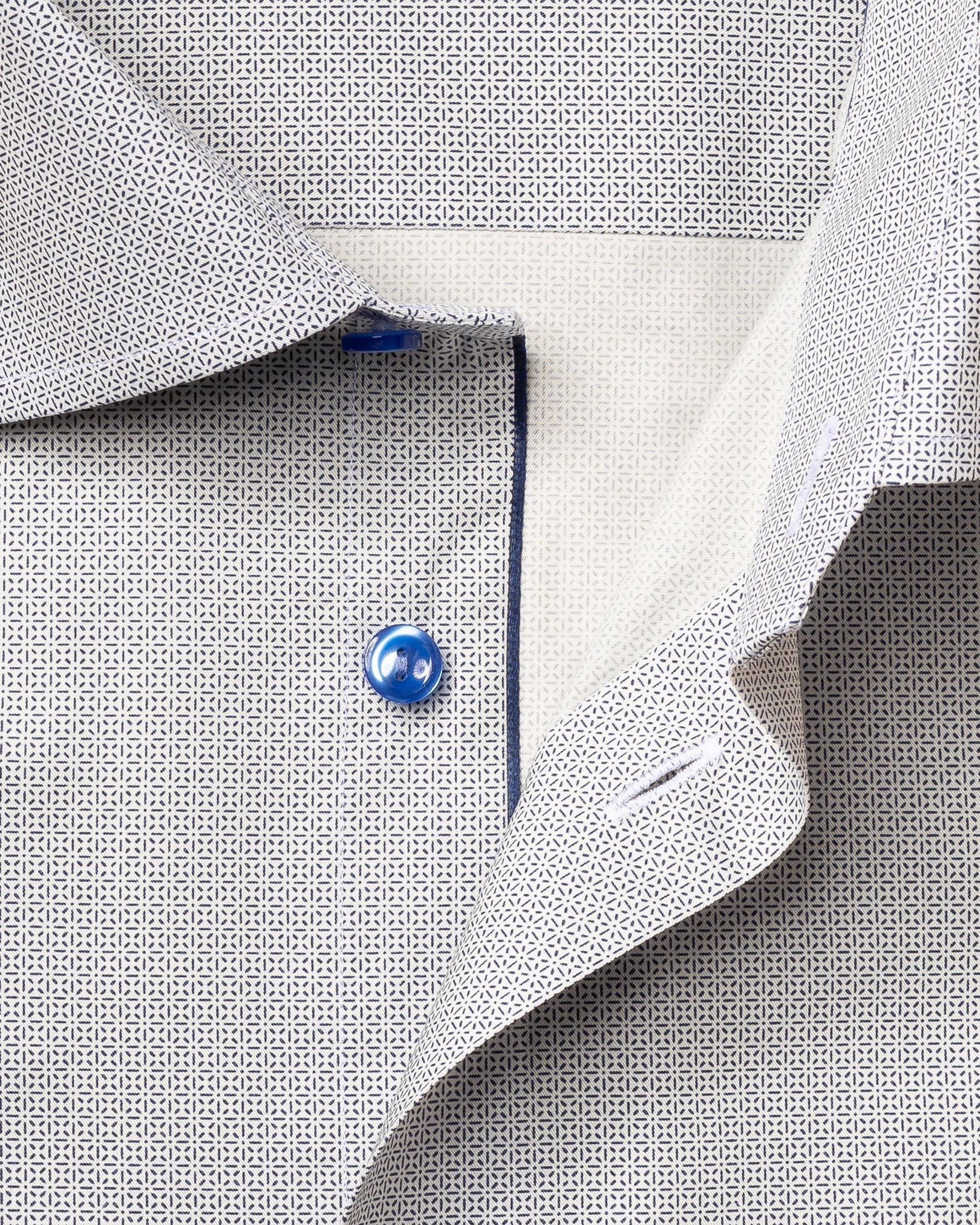 Eton - dark blue micro pattern fine twill shirt