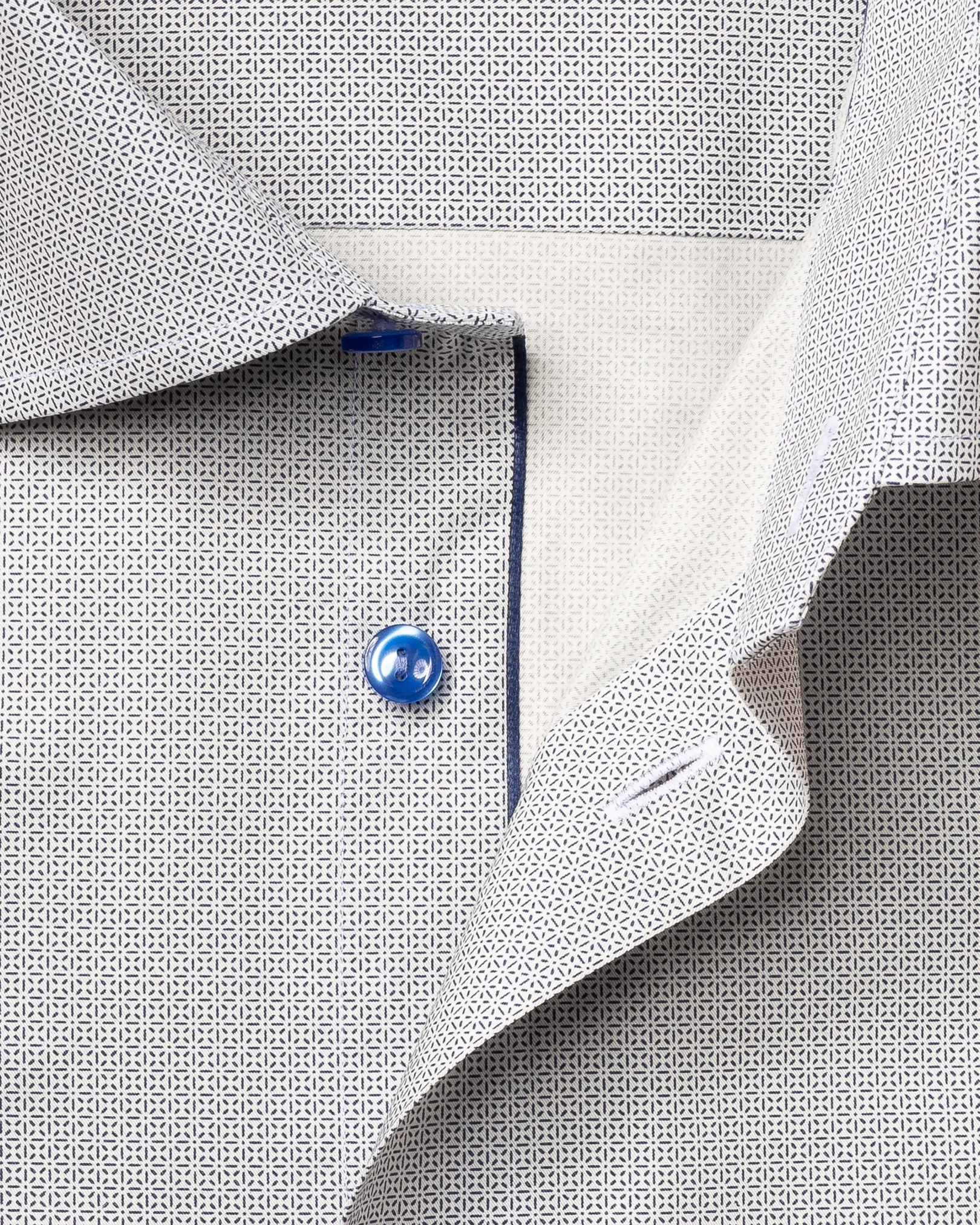 Eton - dark blue micro pattern fine twill shirt