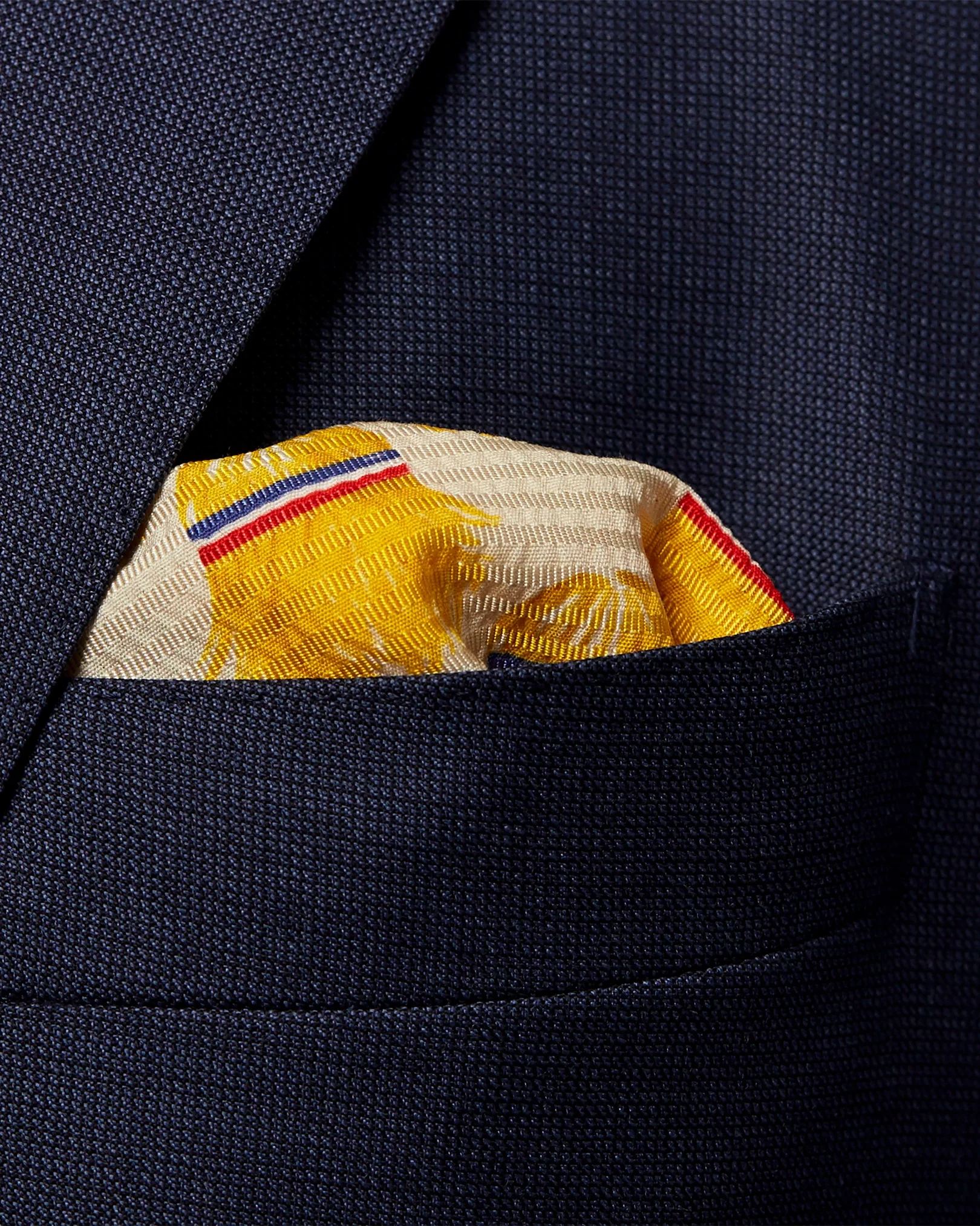 Eton - yellow bedminton pocket square