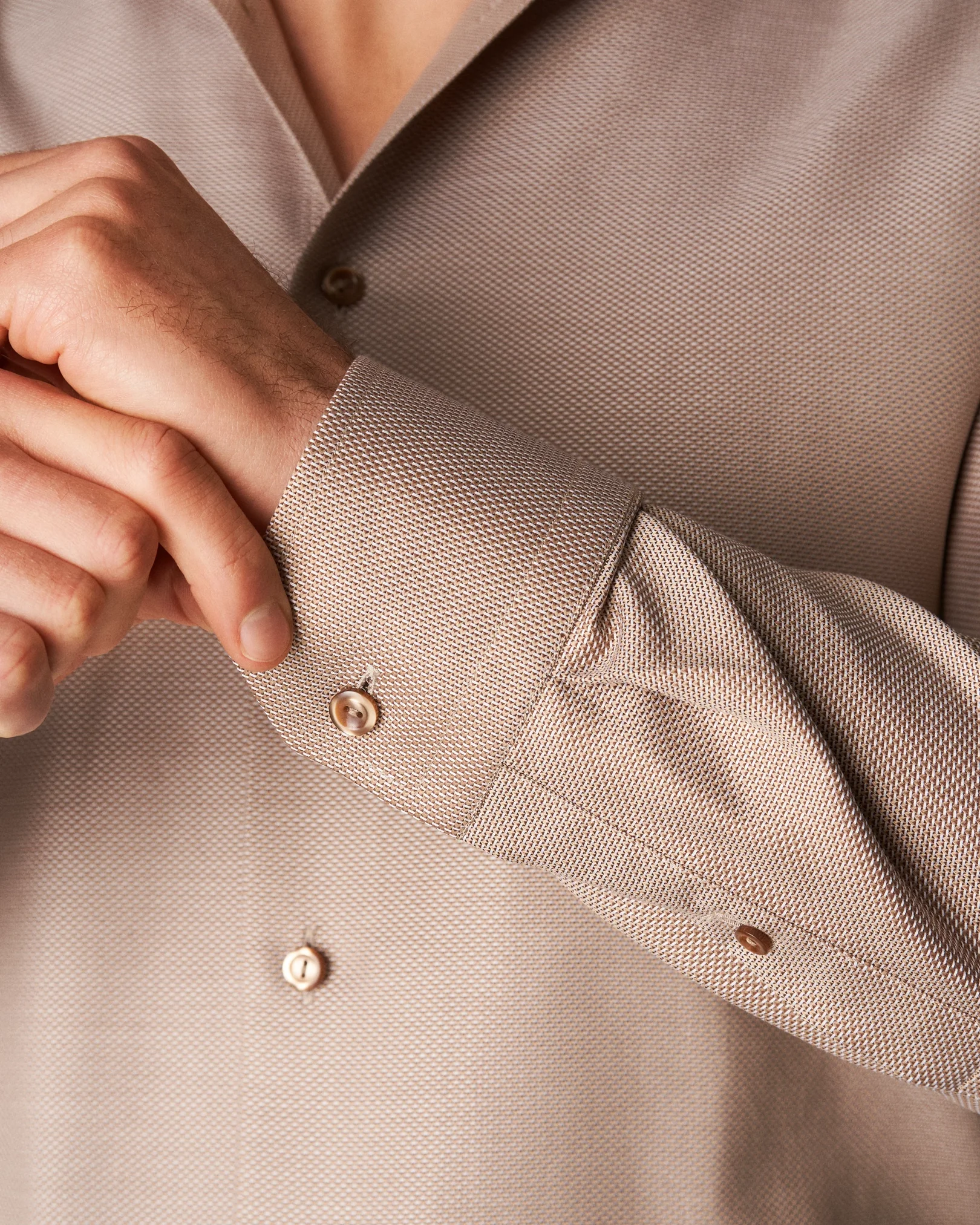 Eton - beige textured twill
