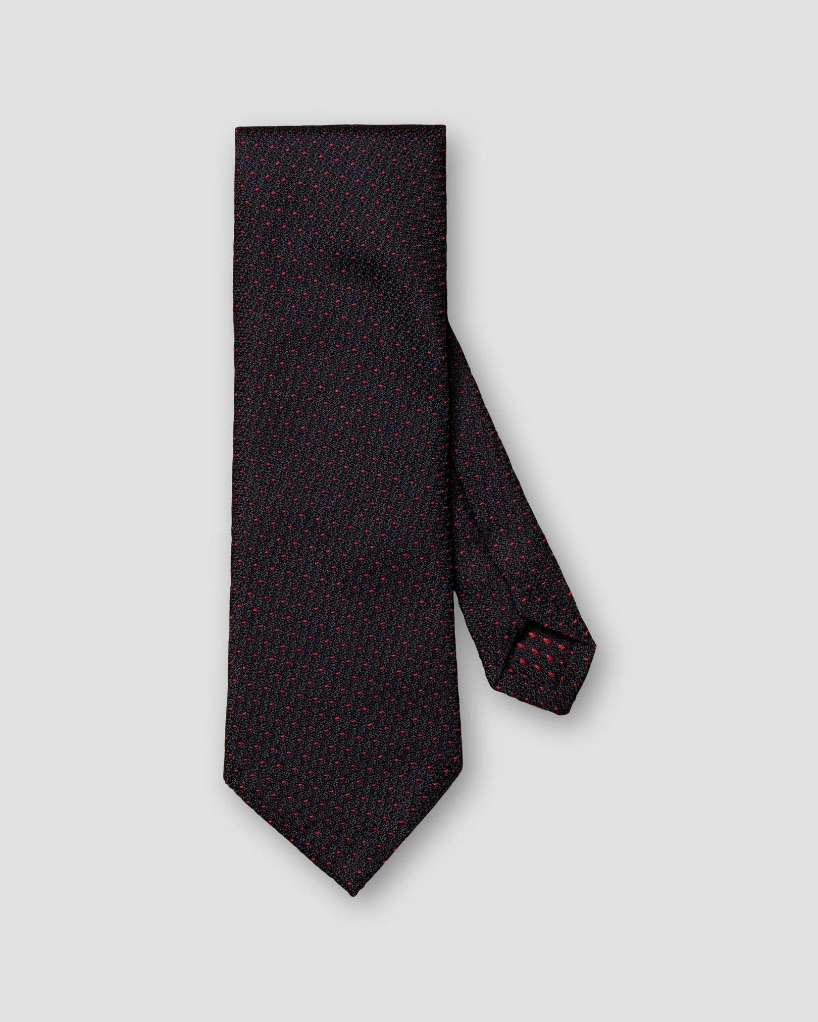 Eton - red garza grossa silk tie