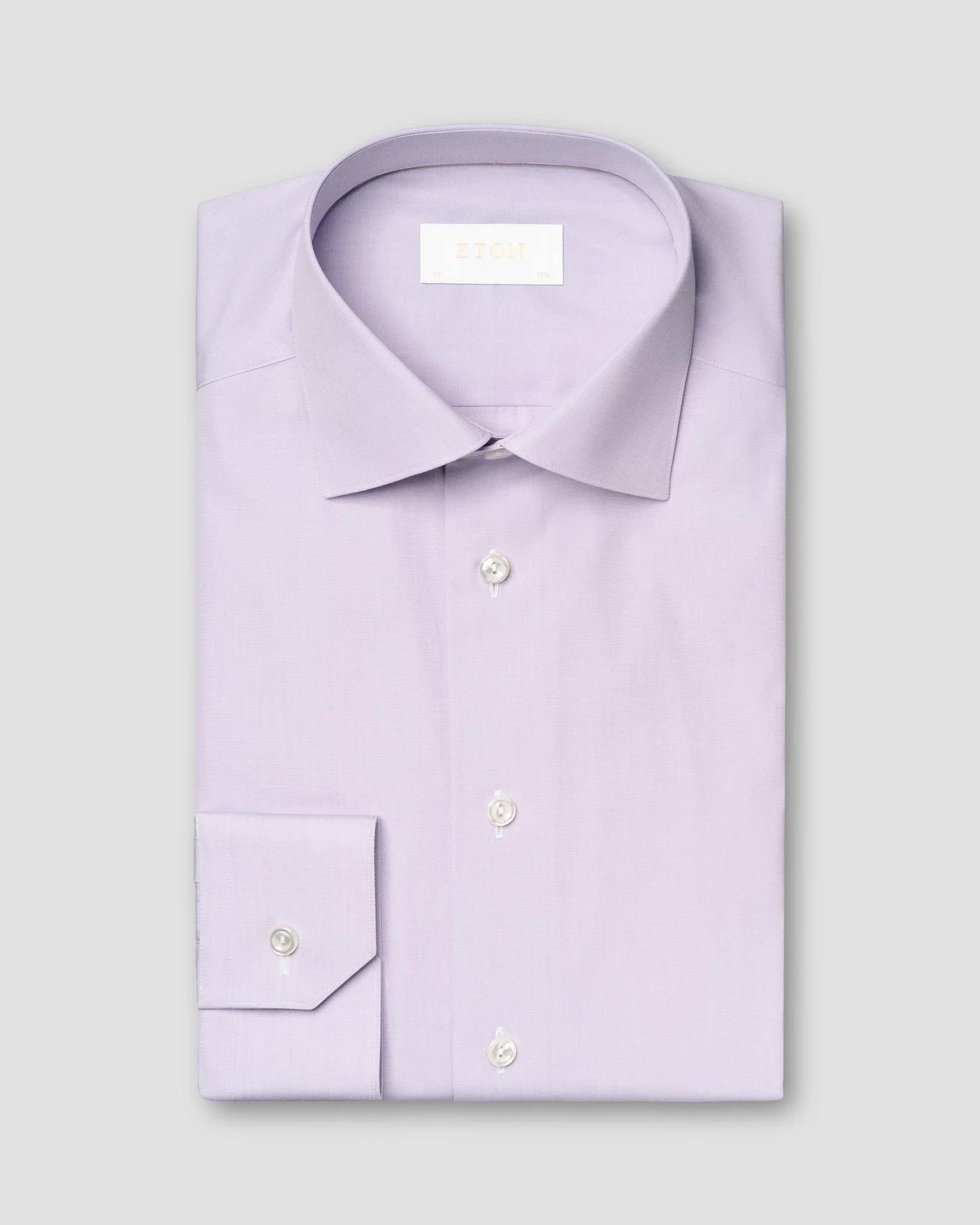 Eton - Chambray-Hemd aus hochgezogener Popeline