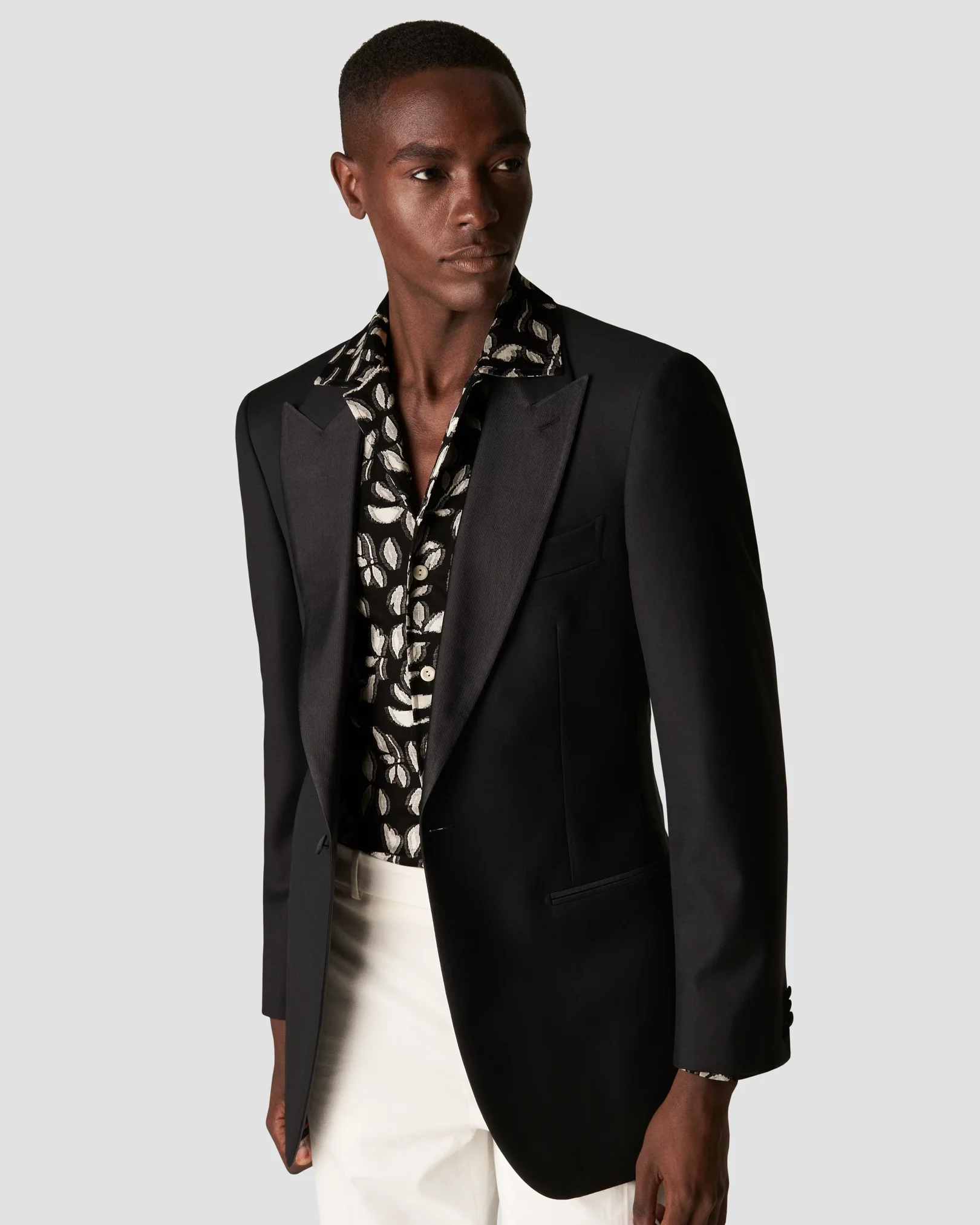 Eton - black jersey cardigan