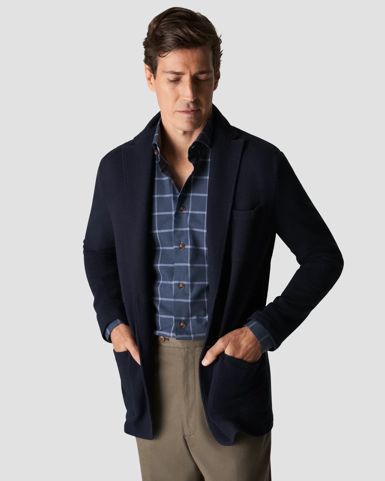 Eton - navy blue twill melange