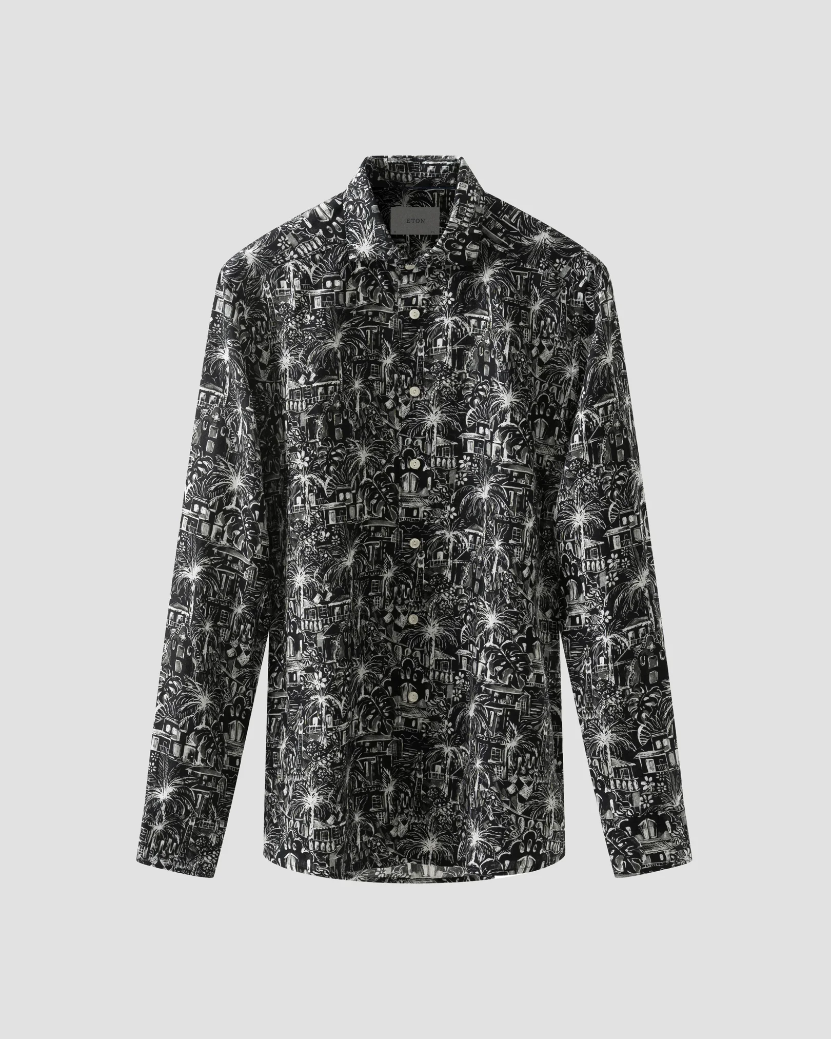 Eton - Floral Print Linen Shirt