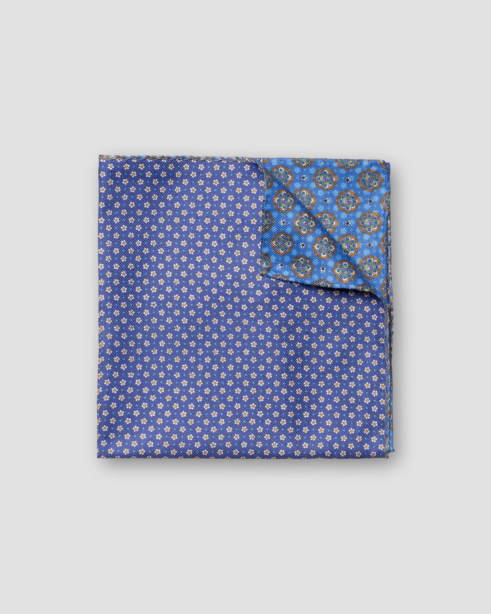 Eton - navy two face pocket sqaure