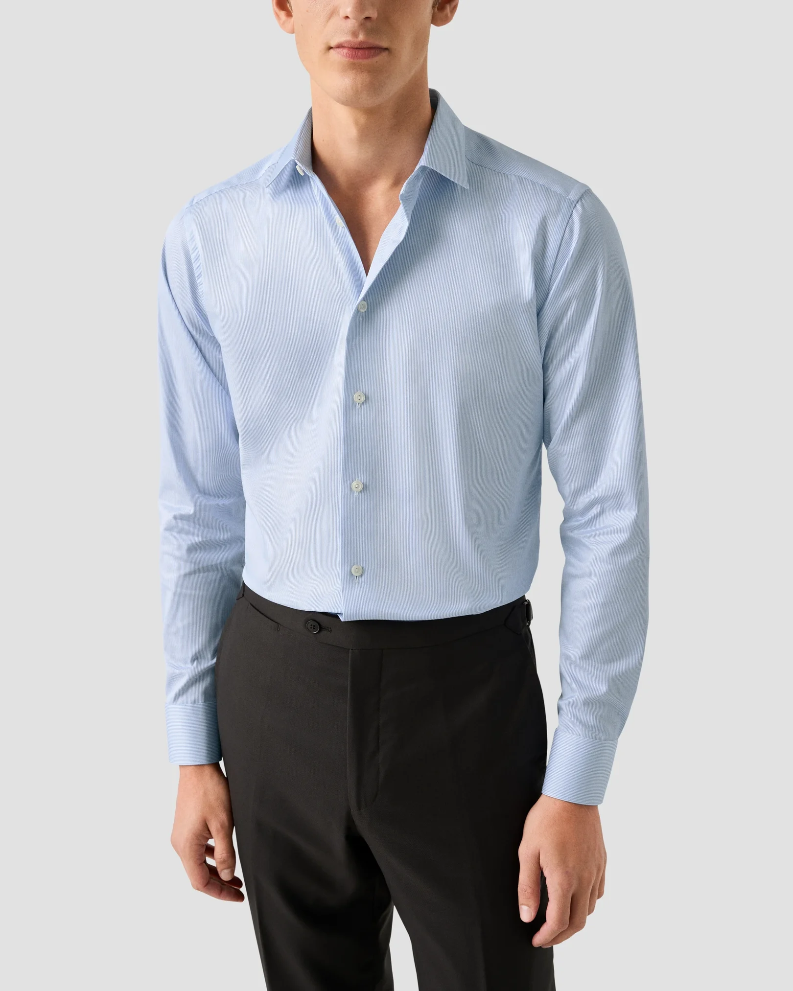 Eton - pointed collar twill shirt