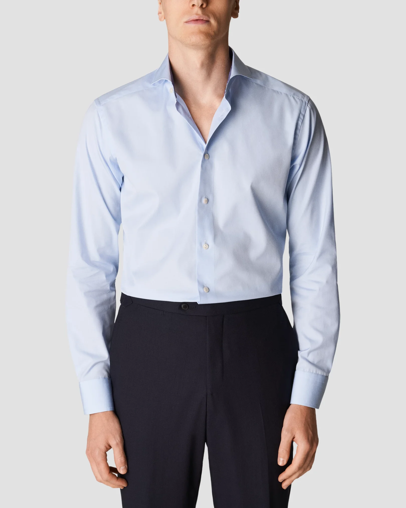 Eton - light blue poplin single
