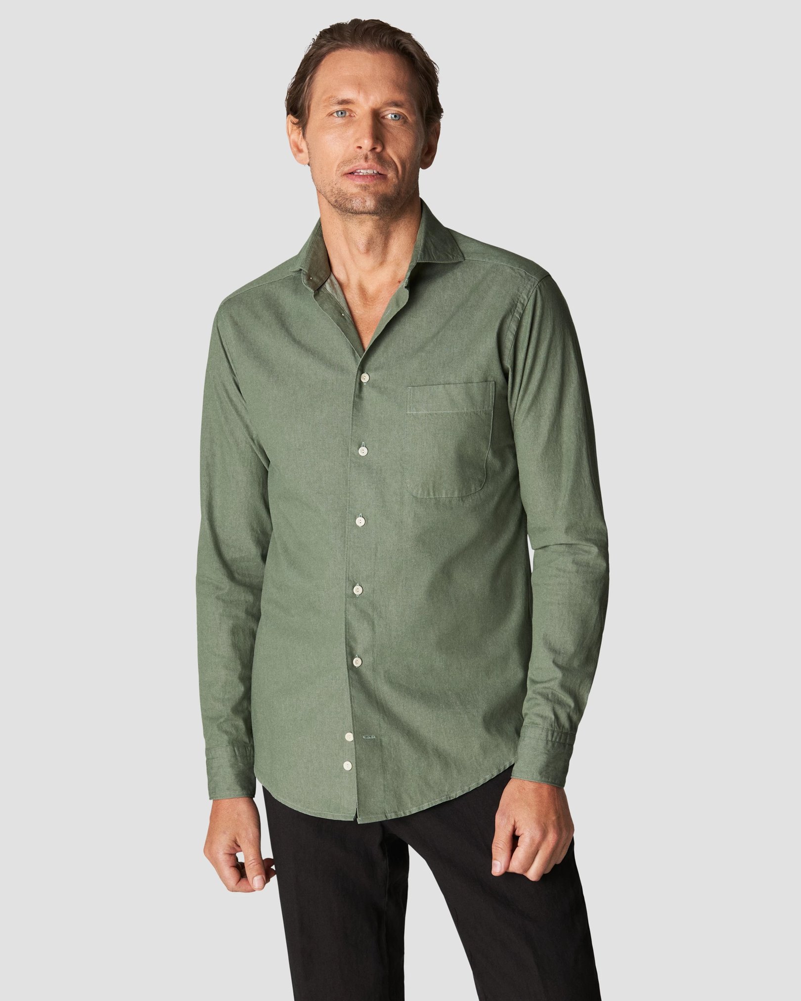 Eton - mid green heavy twill