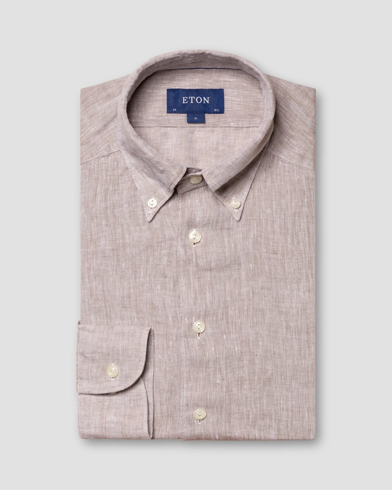 Eton - brown linen shirt
