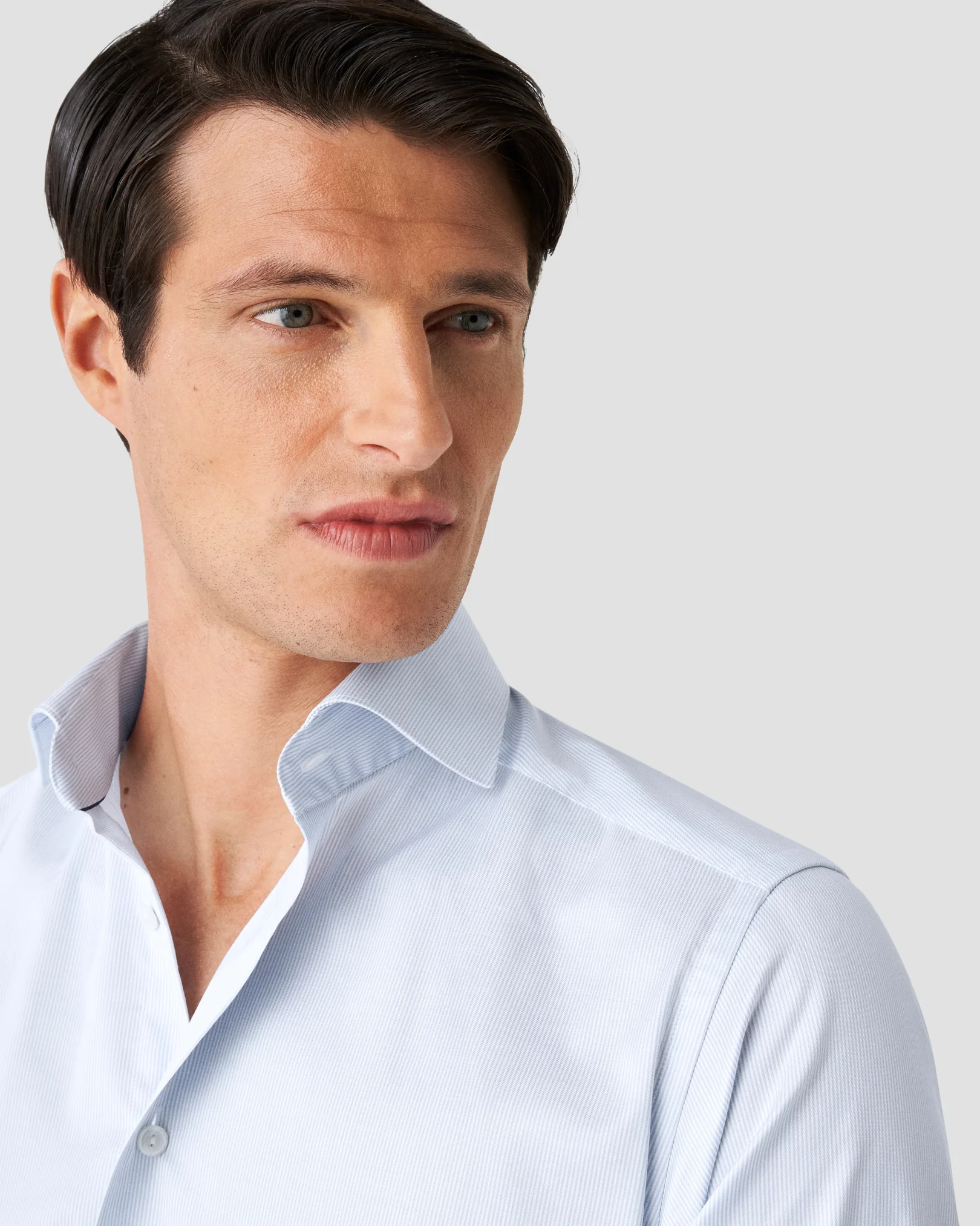 Eton - light blue cotton and tencel