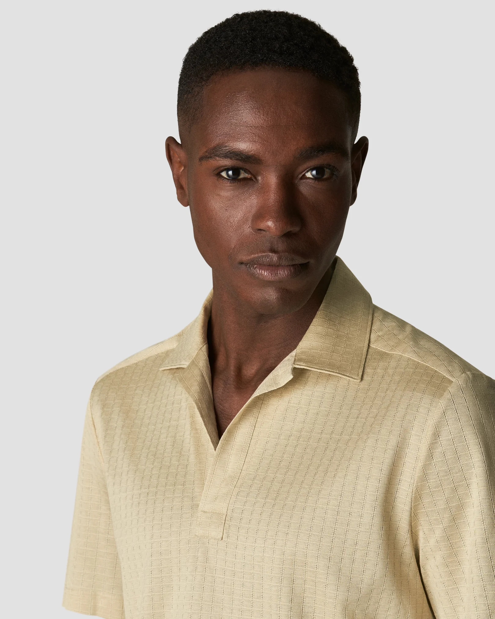 Eton - beige jacquard short sleeve