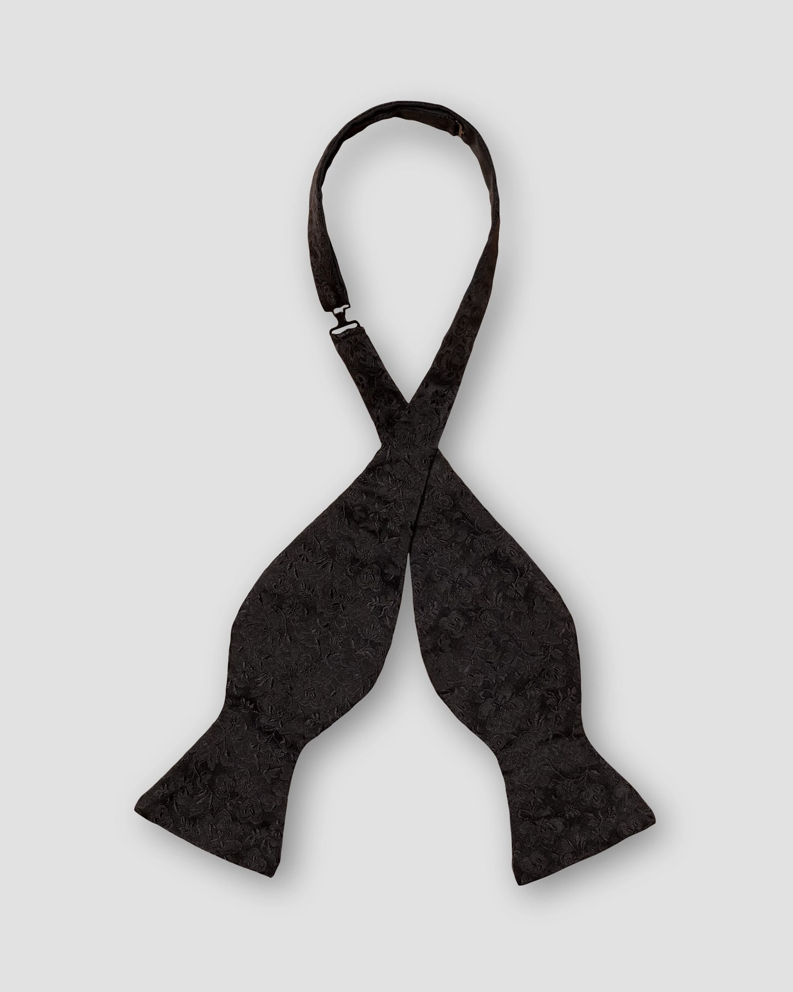 Eton - black flower printed bowtie