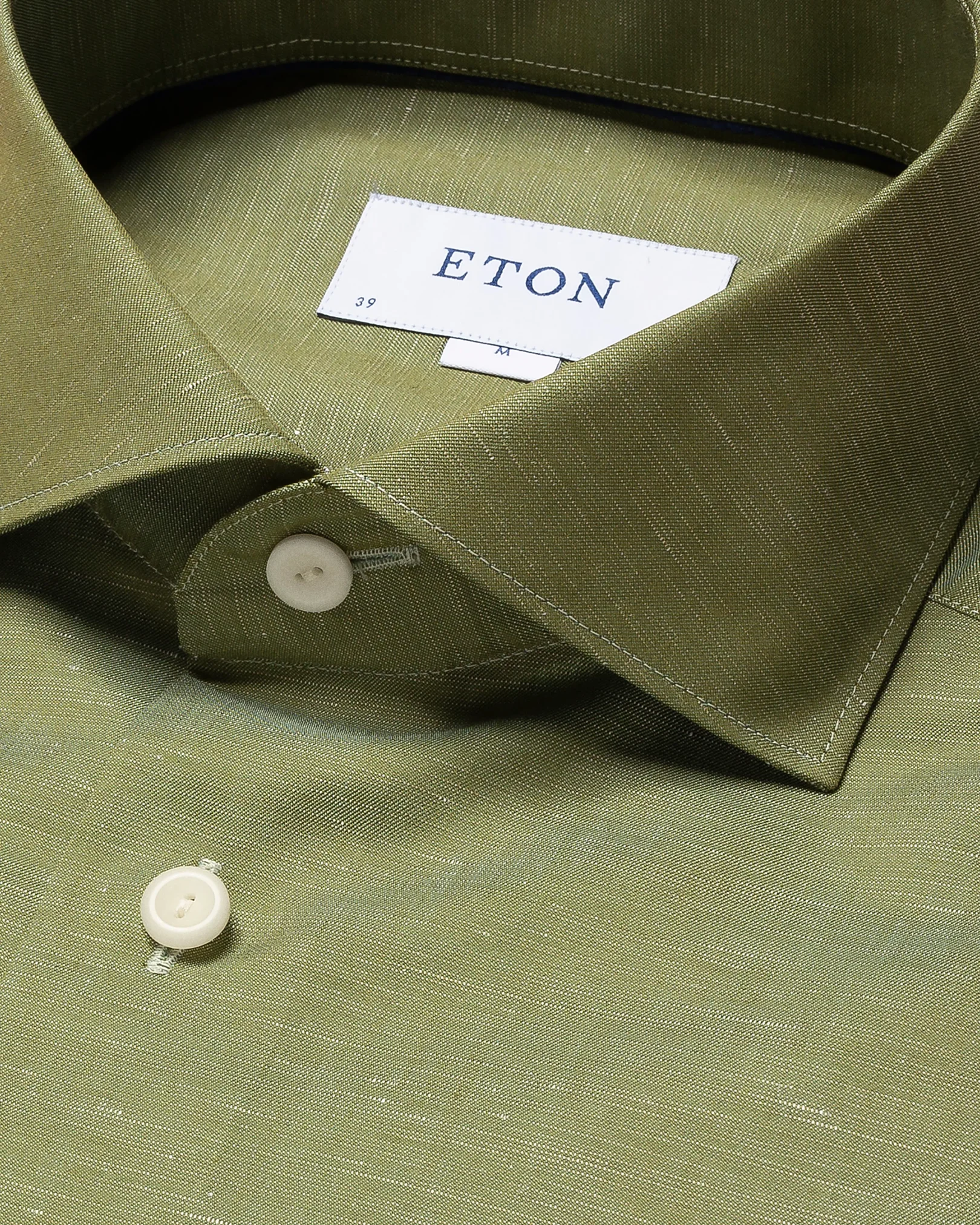 Eton - mid green textured twill