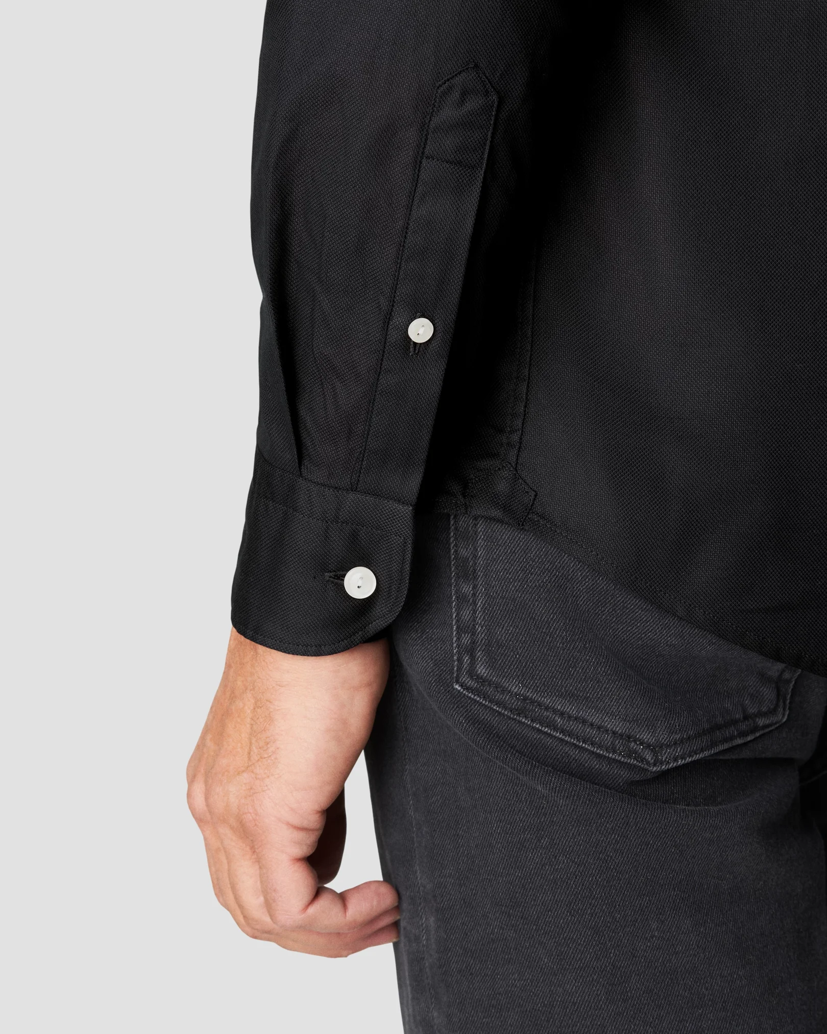Eton - black royal oxford tencel