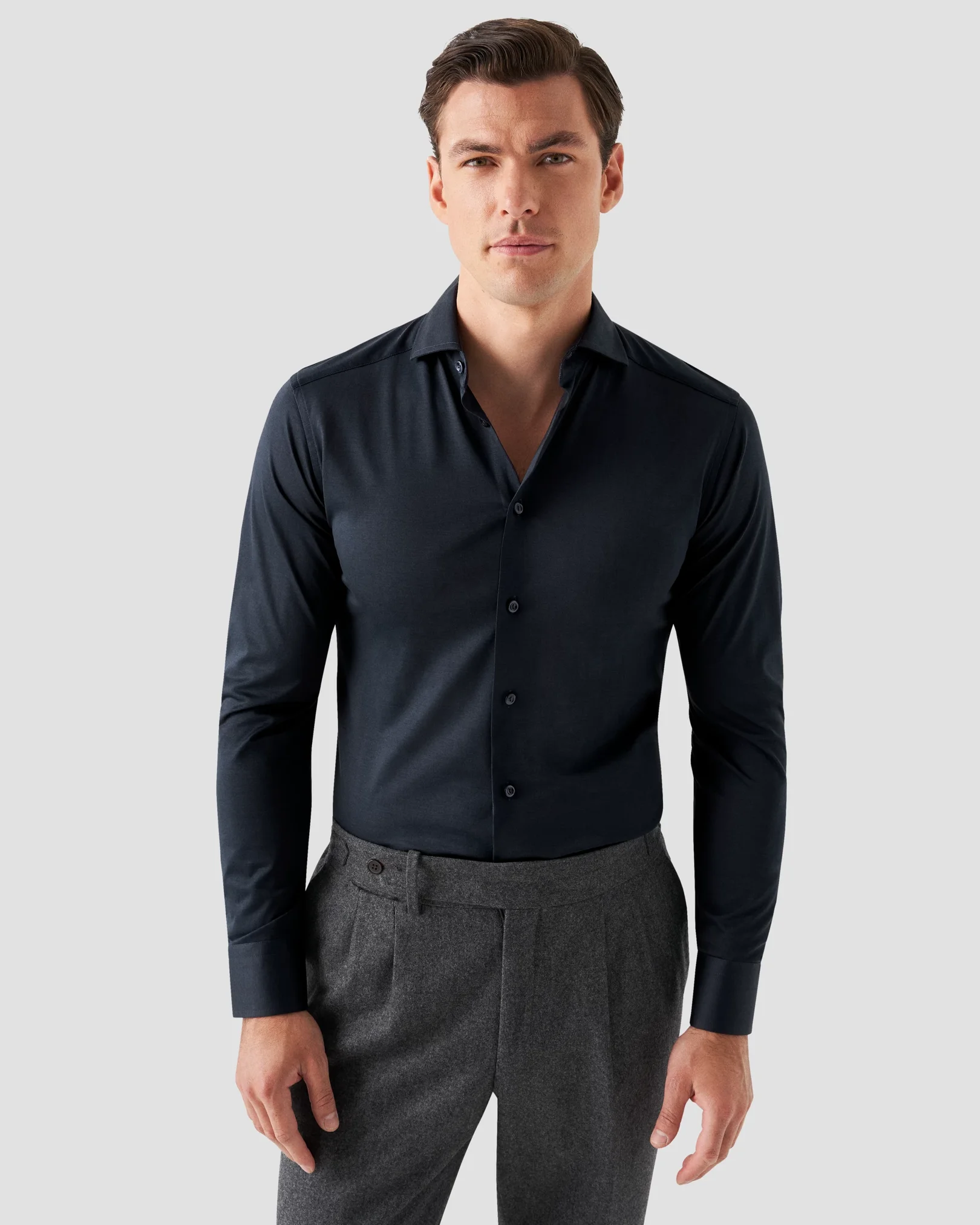 Eton - navy blue single jersey