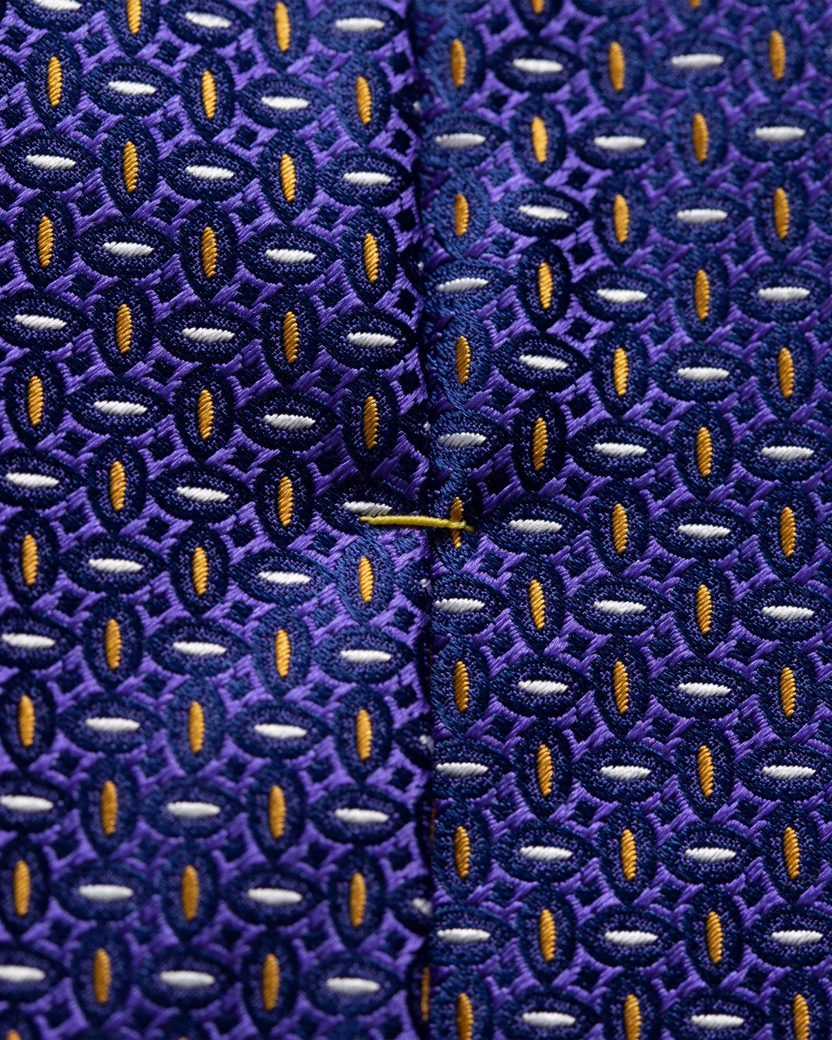 Eton - purple yellow silk tie