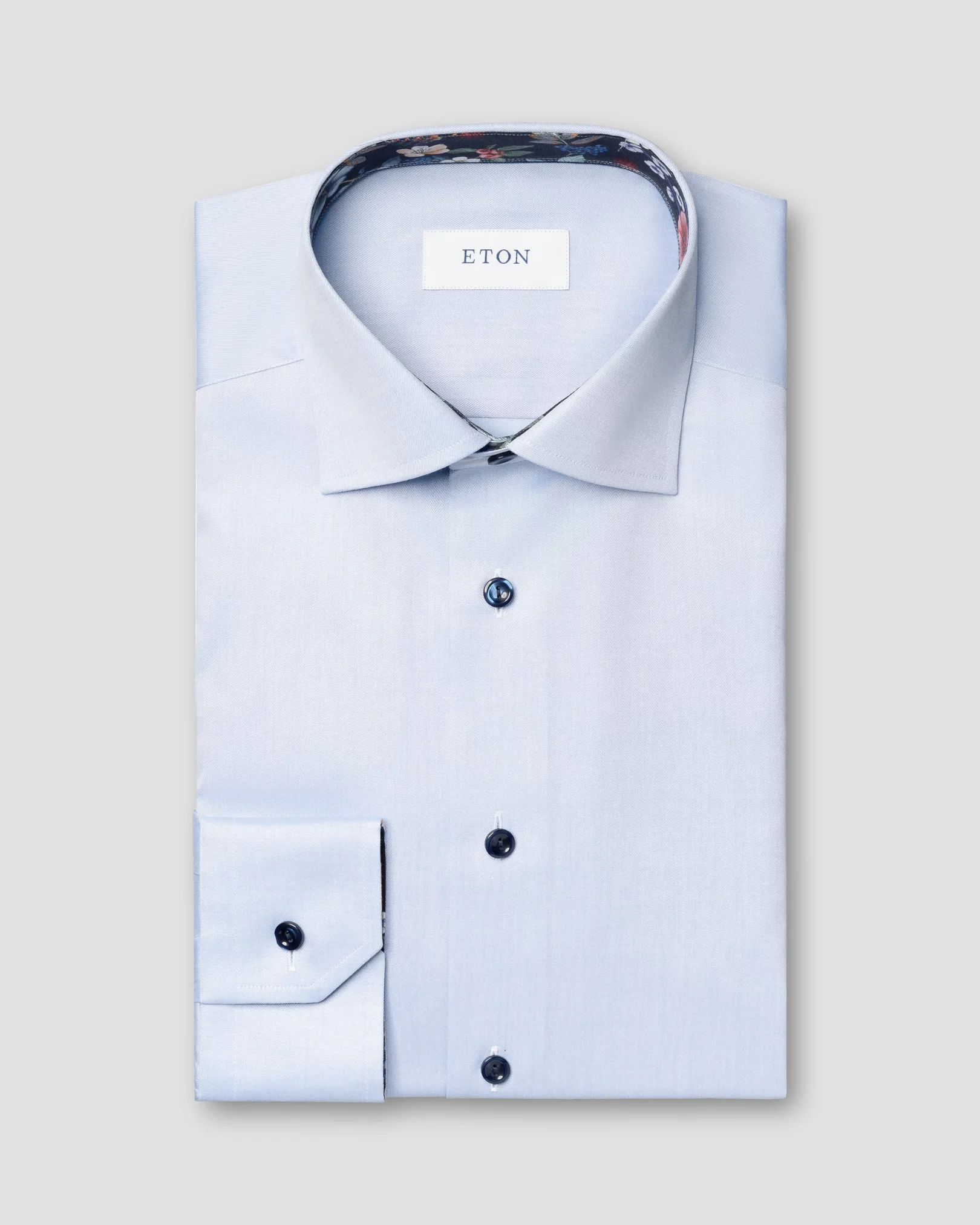 Eton - light blue single cuff shirt