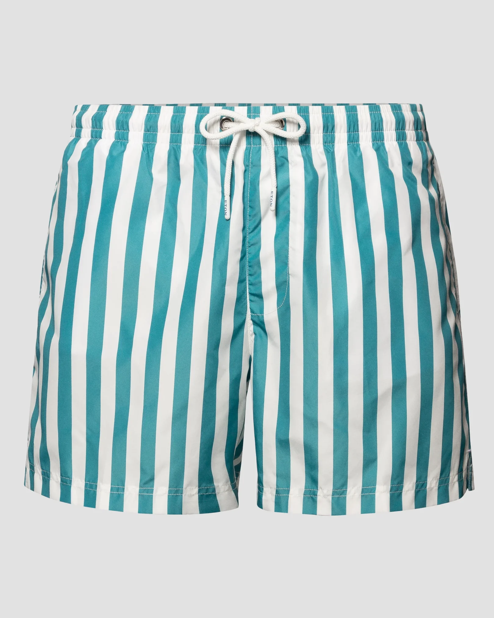 Eton - bengal stripe green swim trunks