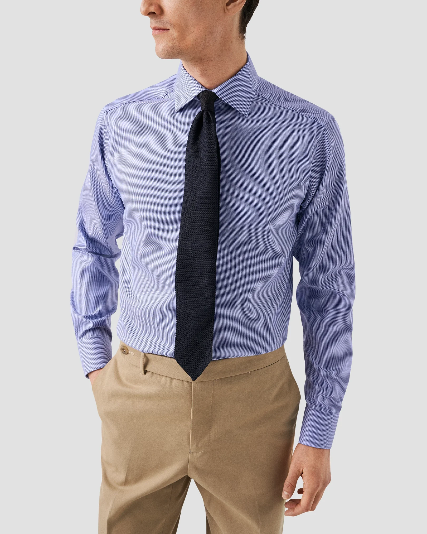 Eton - blue twill shirt