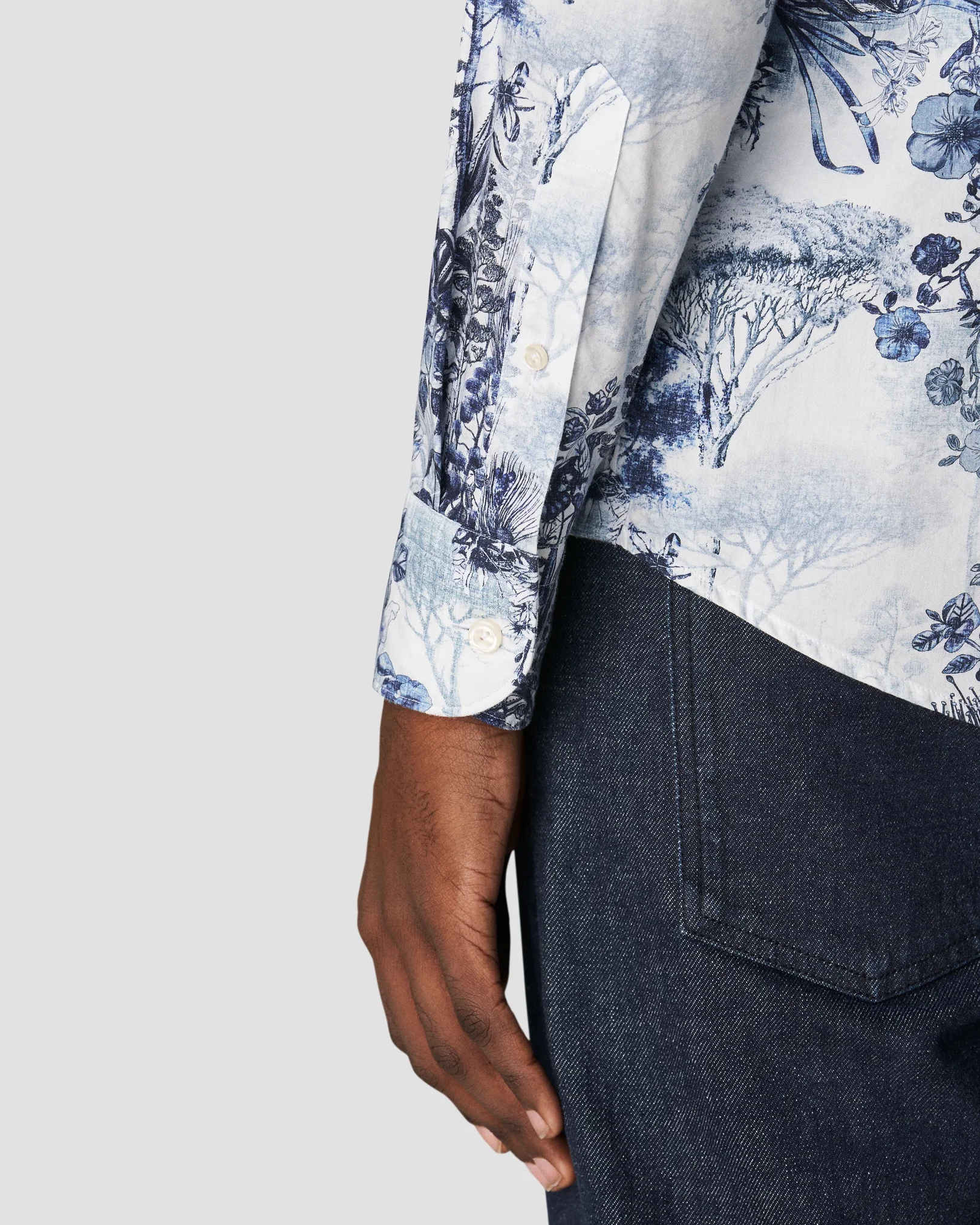 Eton - mid blue cottontencel