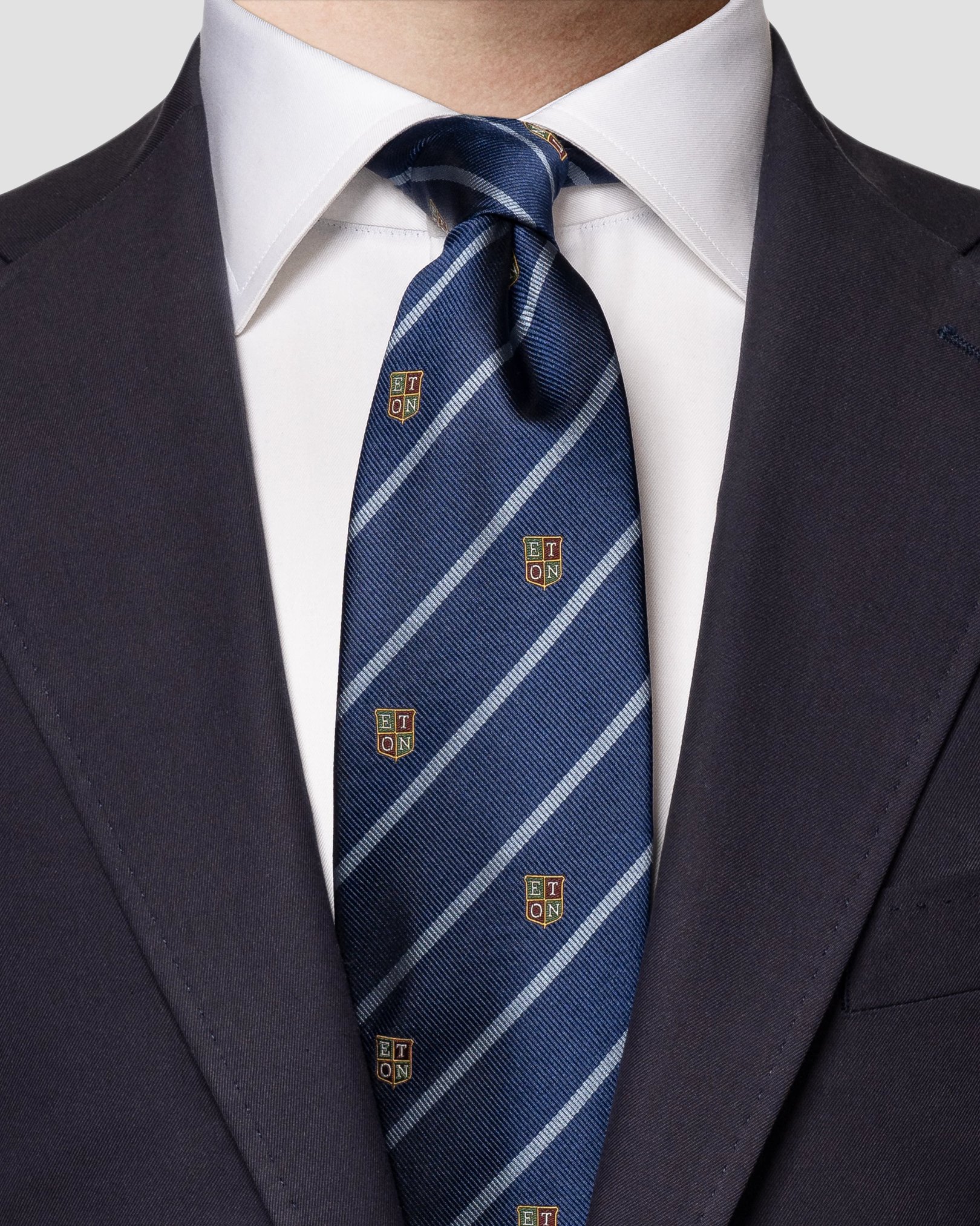 Eton - dark blue ivy tie